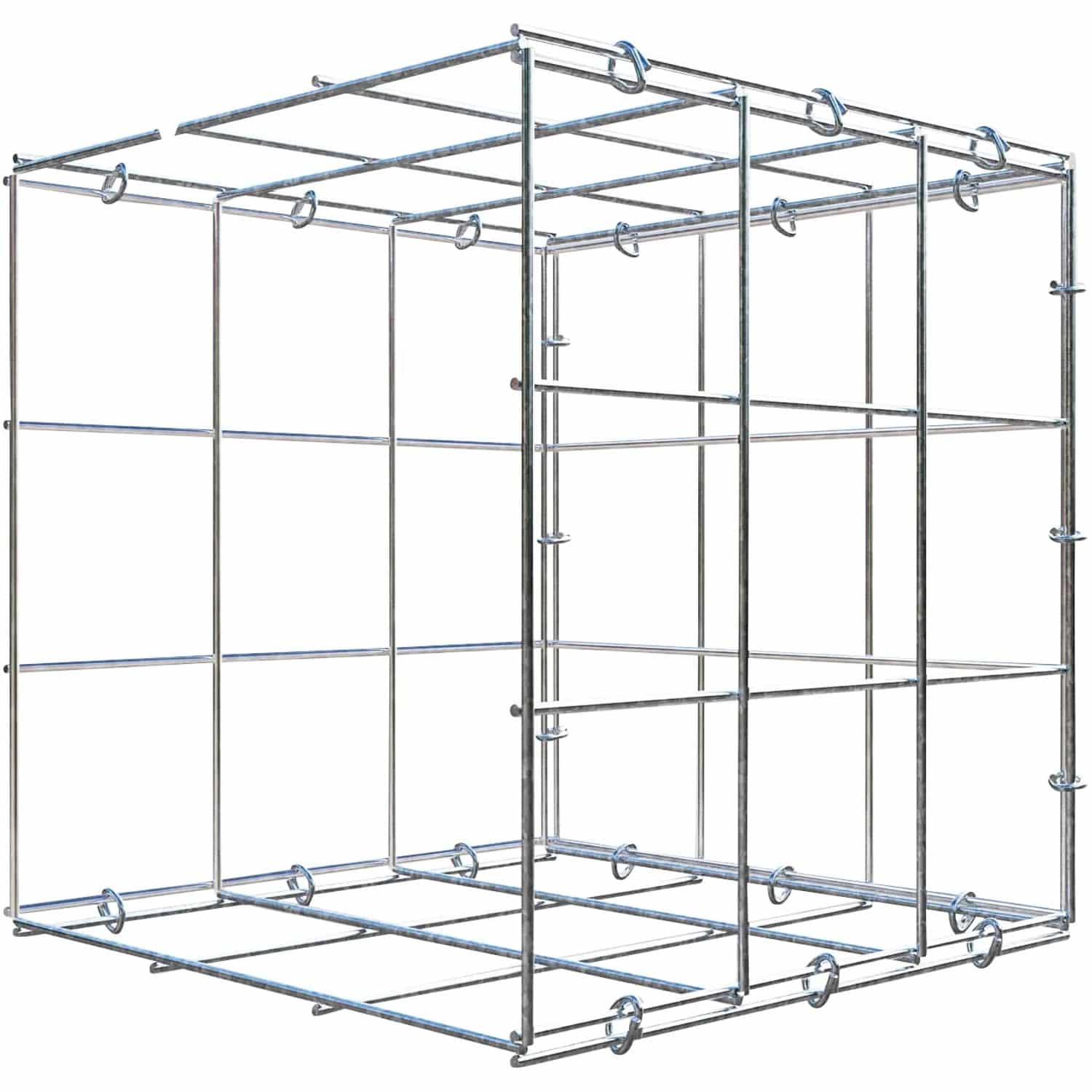 Gabiona C-Ring-Gabione-Anbaukorb Typ 2 30 x 30 x 30 cm Maschenw 10 x 10 cm