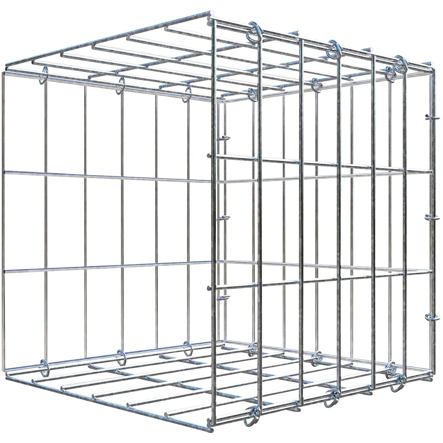 Gabiona C-Ring-Gabione-Anbaukorb Typ 2 30 x 30 x 30 cm Maschenw 5 x 10 cm