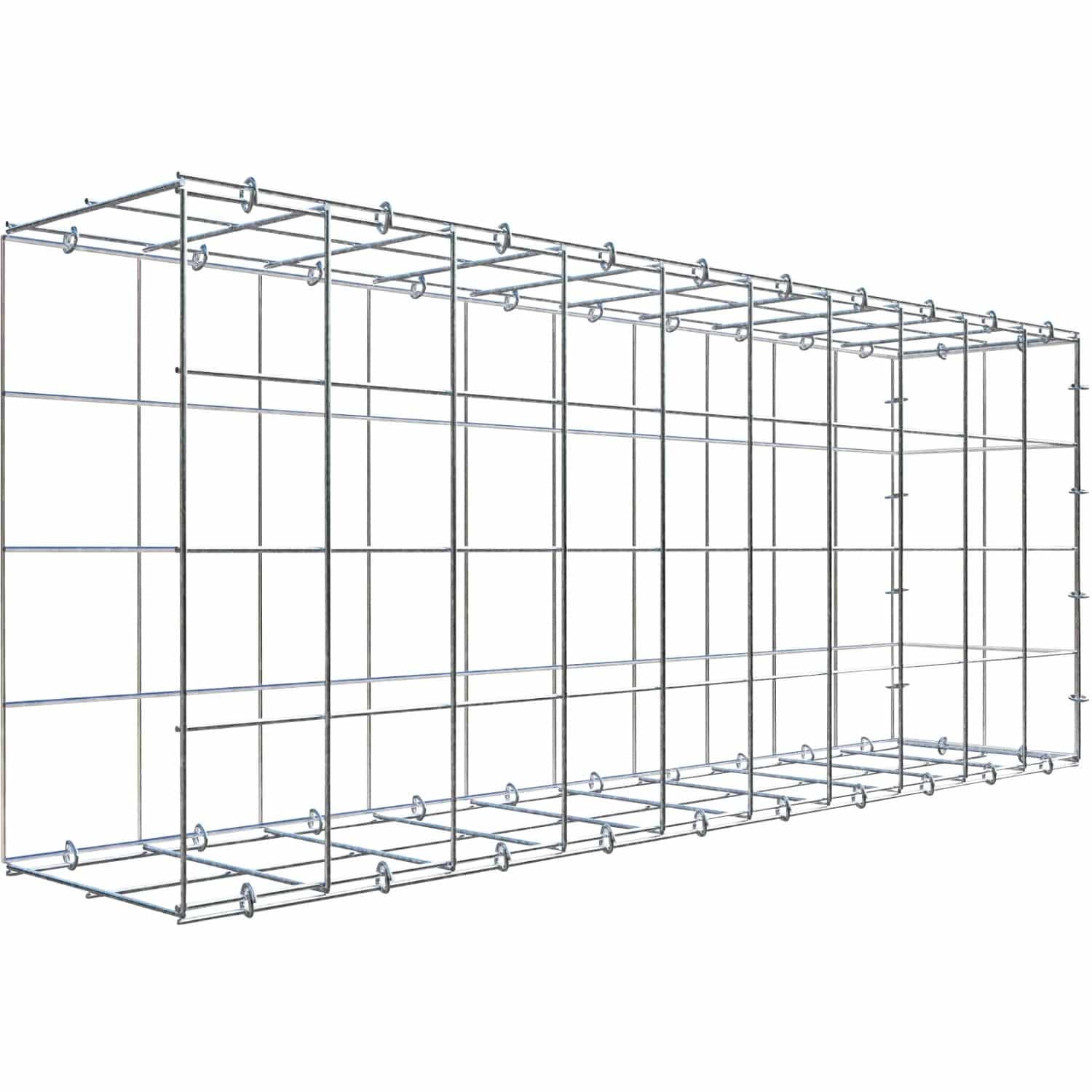 Gabiona C-Ring-Gabione-Anbaukorb Typ 2 40 x 100 x 20 cm Maschenw 10 x 10 cm