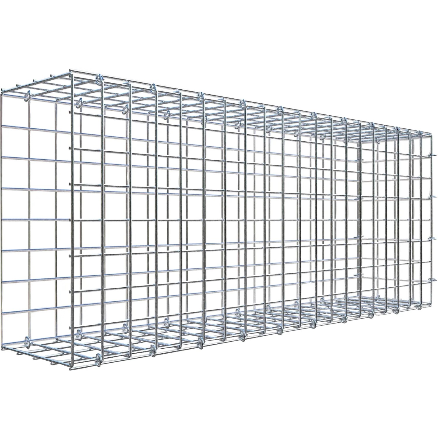 Gabiona C-Ring-Gabione-Anbaukorb Typ 2 40 x 100 x 20 cm Maschenw 5 x 5 cm