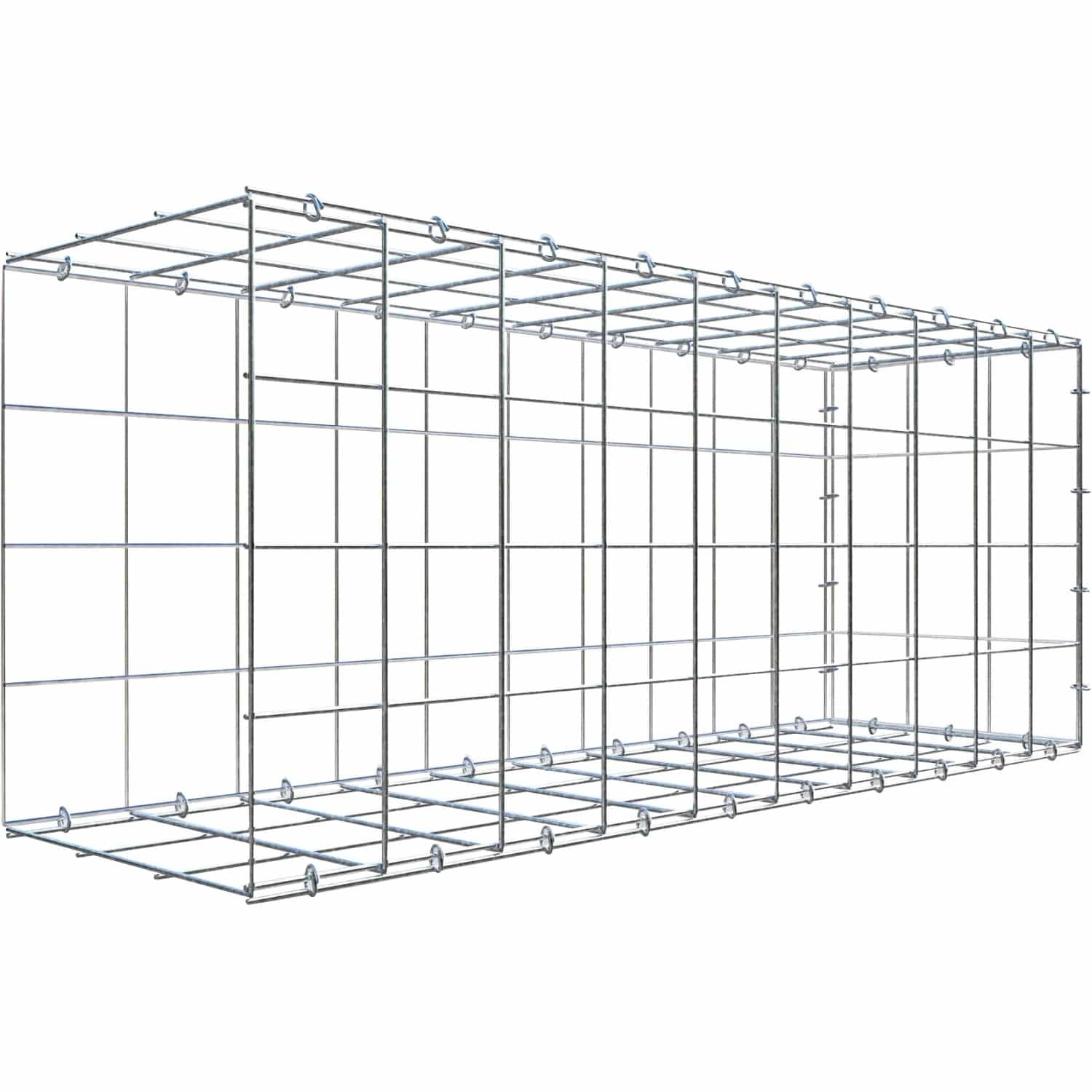 Gabiona C-Ring-Gabione-Anbaukorb Typ 2 40 x 100 x 30 cm Maschenw 10 x 10 cm