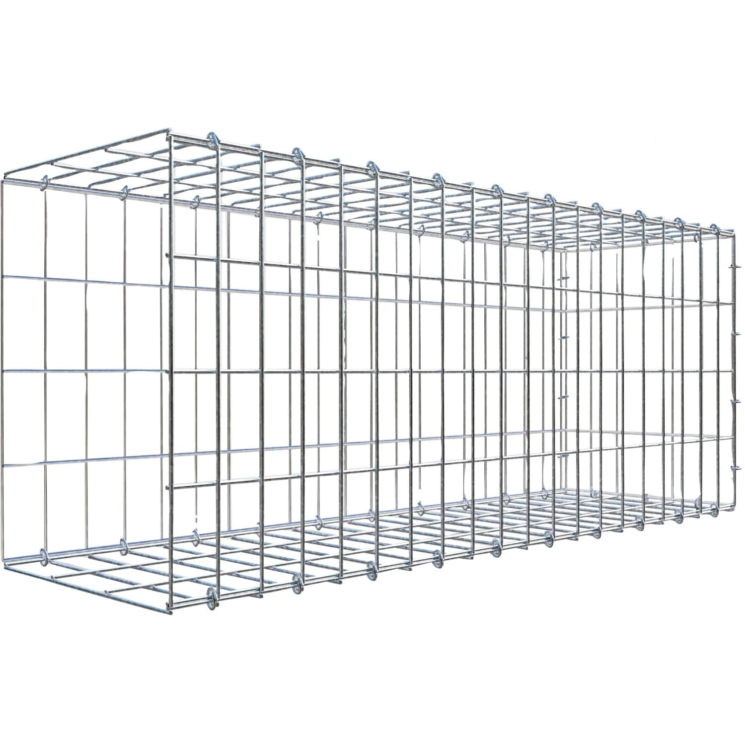 Gabiona C-Ring-Gabione-Anbaukorb Typ 2 40 x 100 x 30 cm Maschenw 5 x 10 cm