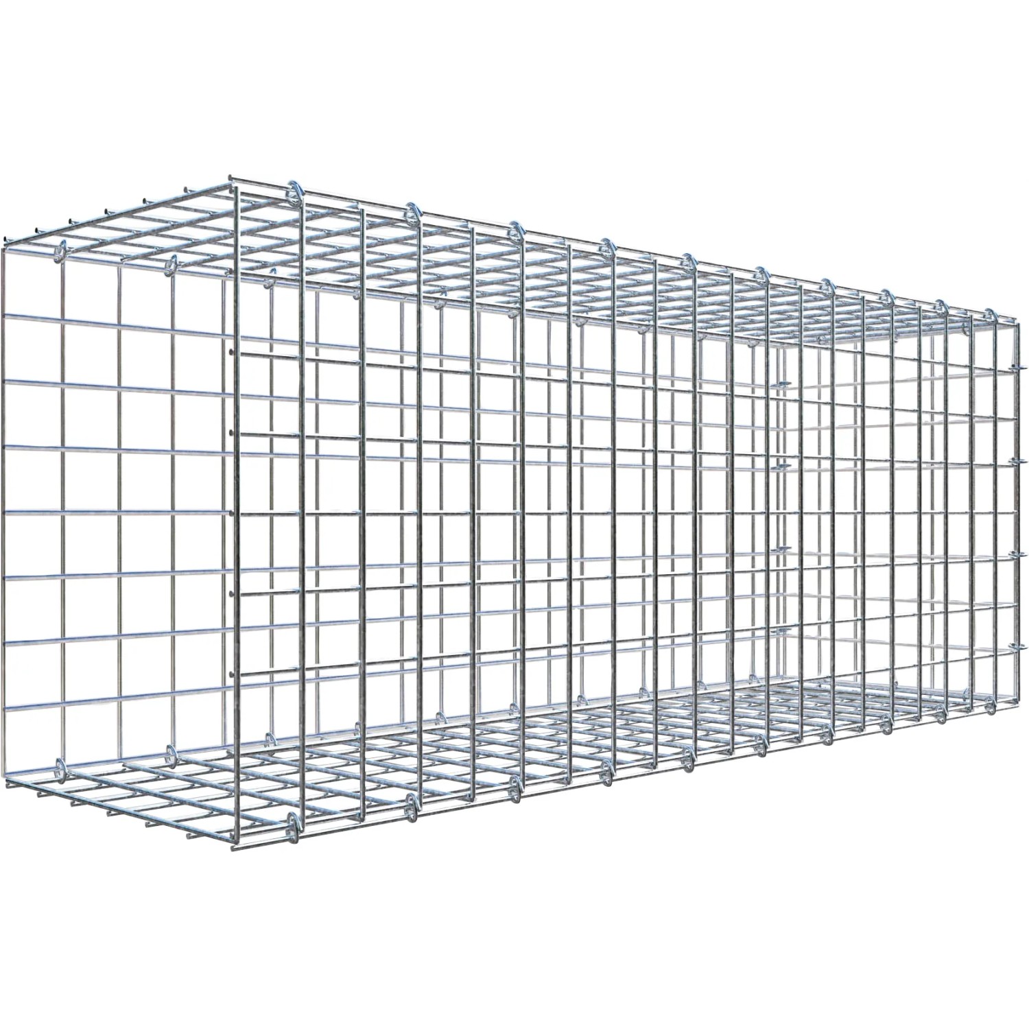 Gabiona C-Ring-Gabione-Anbaukorb Typ 2 40 x 100 x 30 cm Maschenw 5 x 5 cm