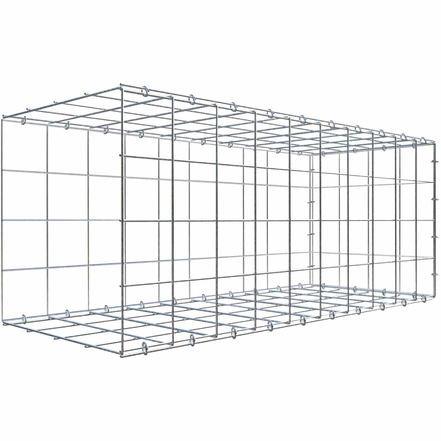 Gabiona C-Ring-Gabione-Anbaukorb Typ 2 40 x 100 x 40 cm Maschenw 10 x 10 cm
