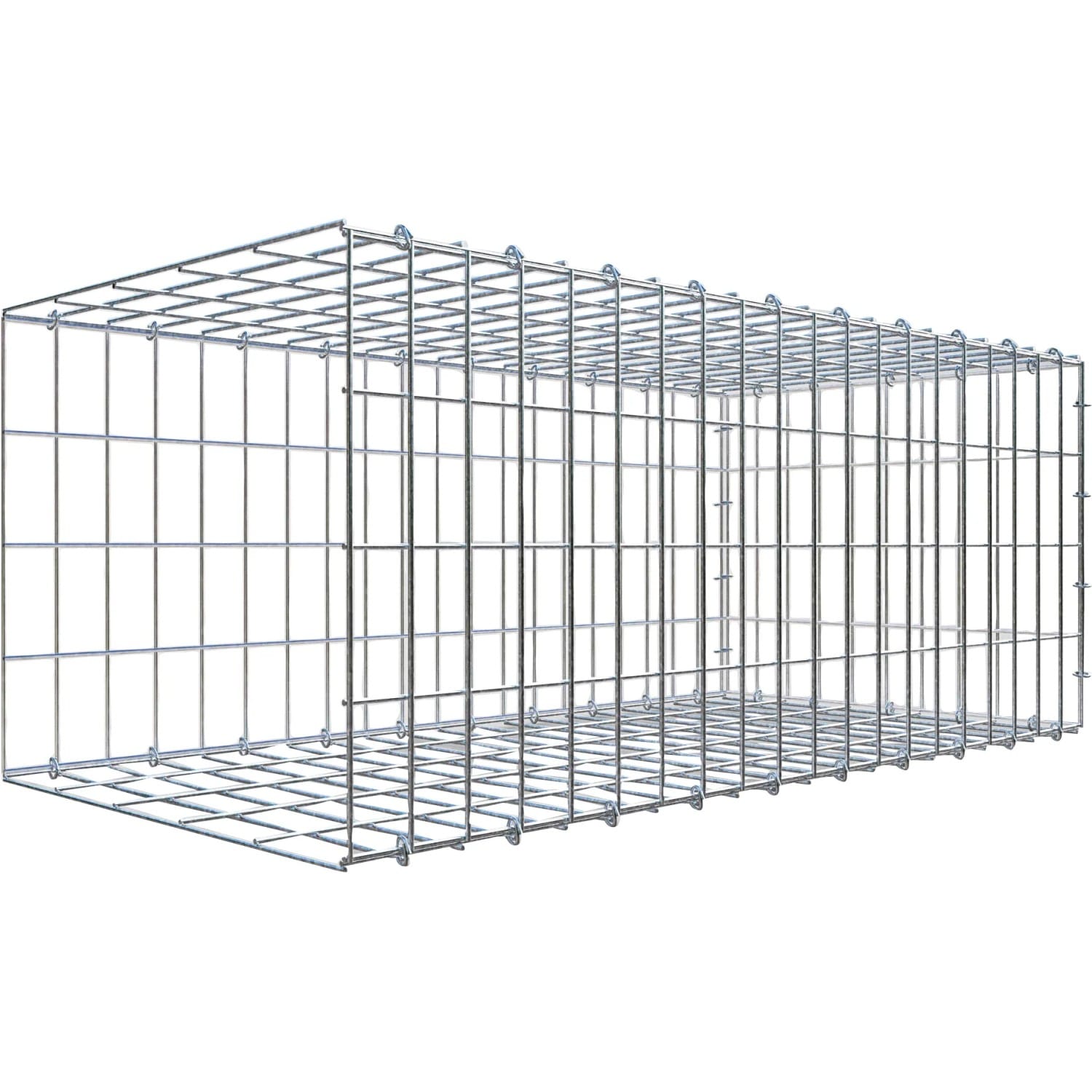 Gabiona C-Ring-Gabione-Anbaukorb Typ 2 40 x 100 x 50 cm Maschenw 5 x 10 cm