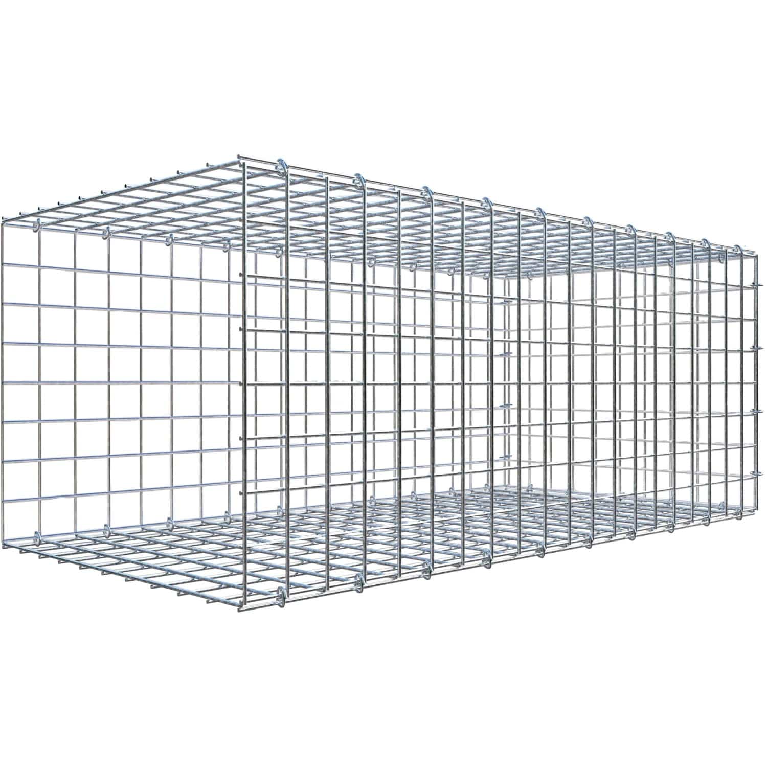 Gabiona C-Ring-Gabione-Anbaukorb Typ 2 40 x 100 x 50 cm Maschenw 5 x 5 cm