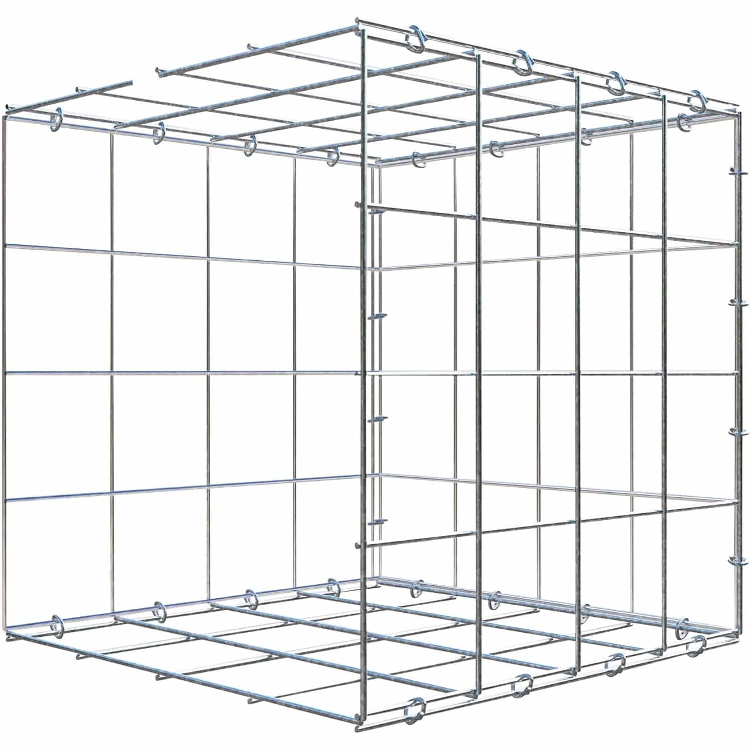 Gabiona C-Ring-Gabione-Anbaukorb Typ 2 40 x 40 x 40 cm Maschenw 10 x 10 cm