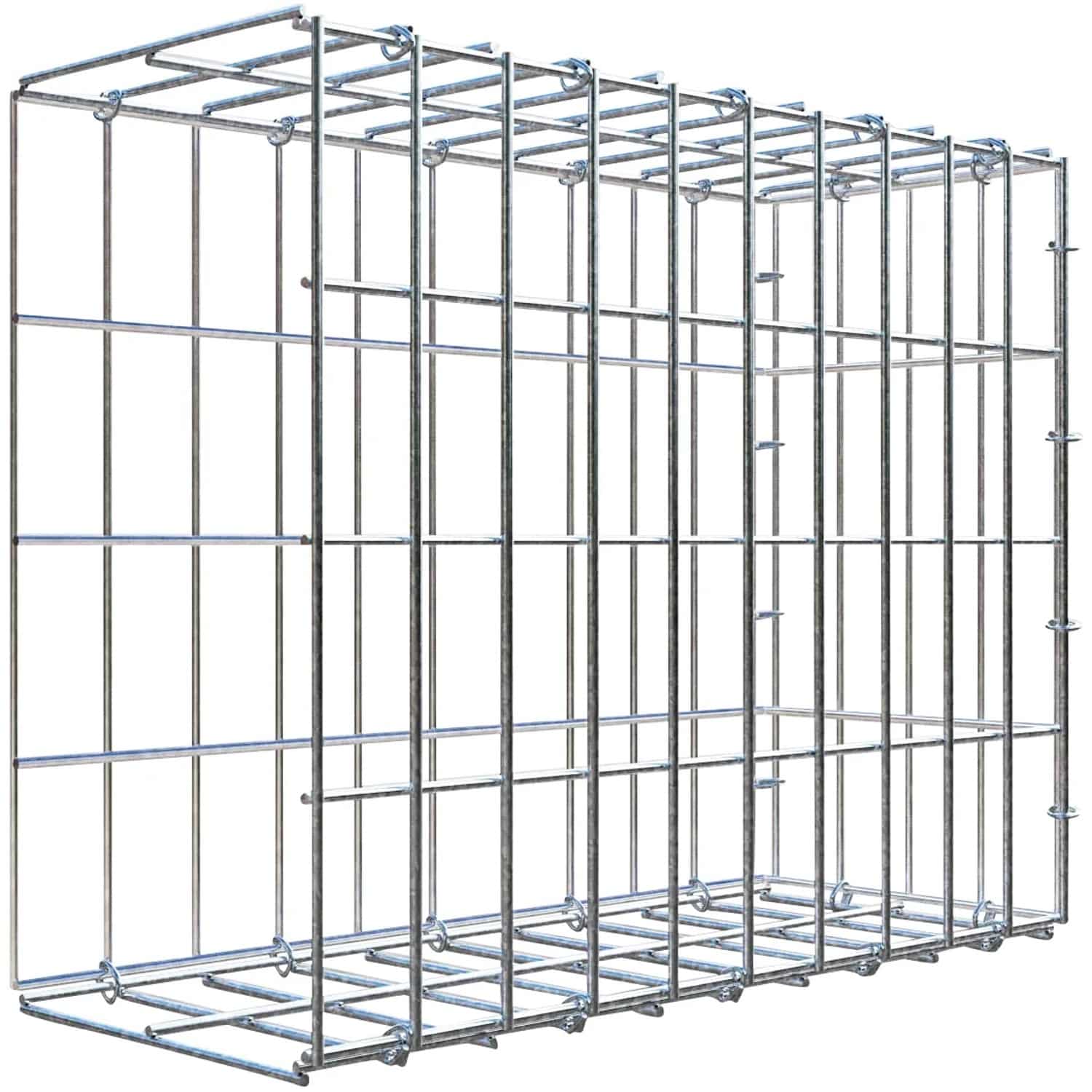 Gabiona C-Ring-Gabione-Anbaukorb Typ 2 40 x 50 x 20 cm Maschenw 5 x 10 cm