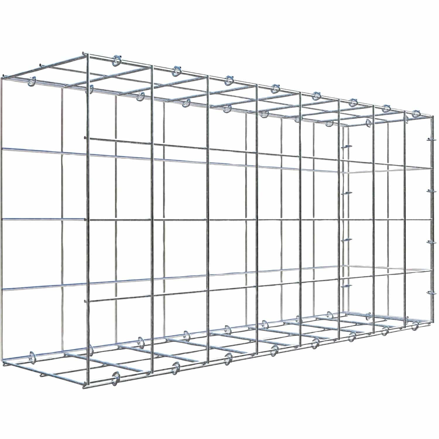 Gabiona C-Ring-Gabione-Anbaukorb Typ 2 40 x 80 x 20 cm Maschenw 10 x 10 cm