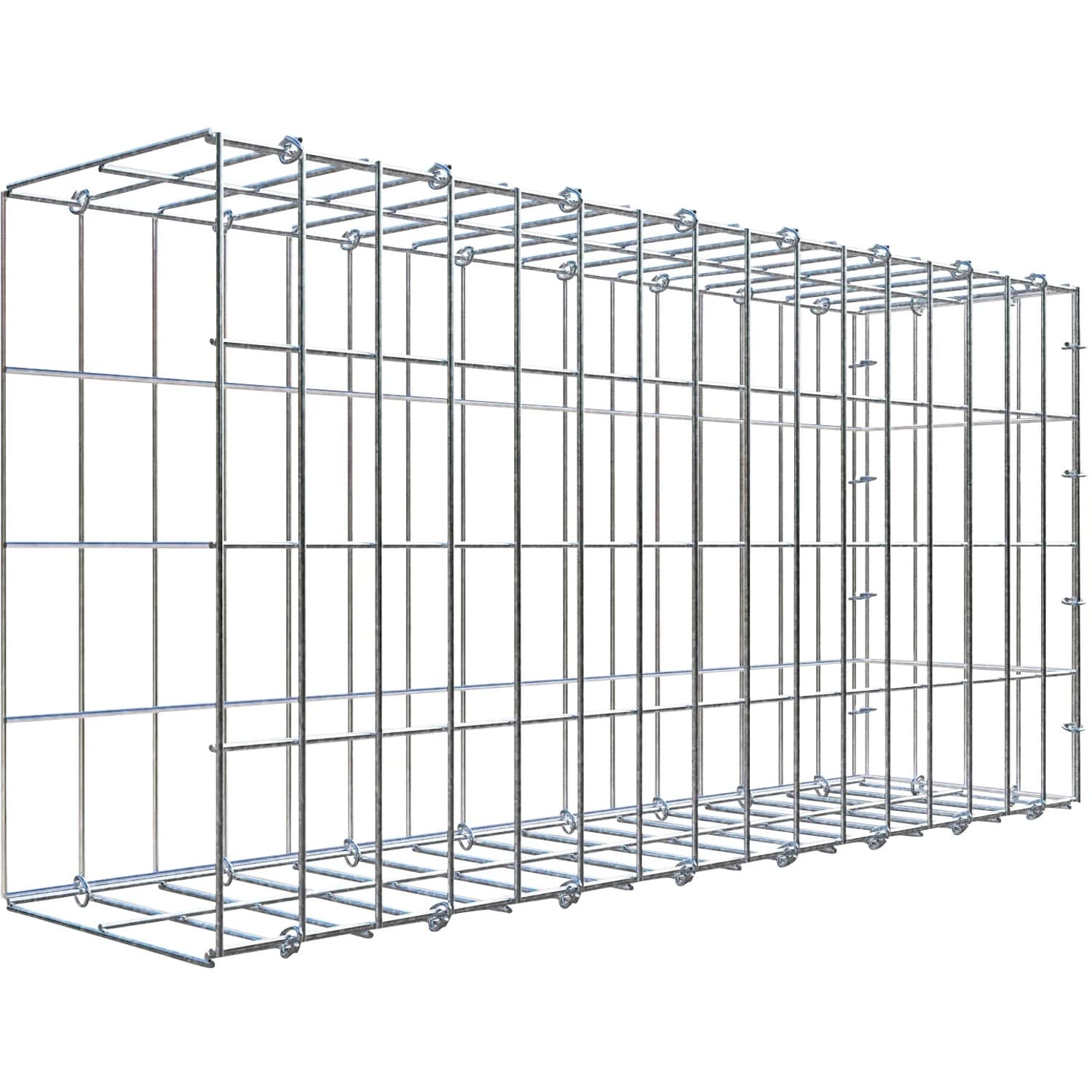Gabiona C-Ring-Gabione-Anbaukorb Typ 2 40 x 80 x 20 cm Maschenw 5 x 10 cm
