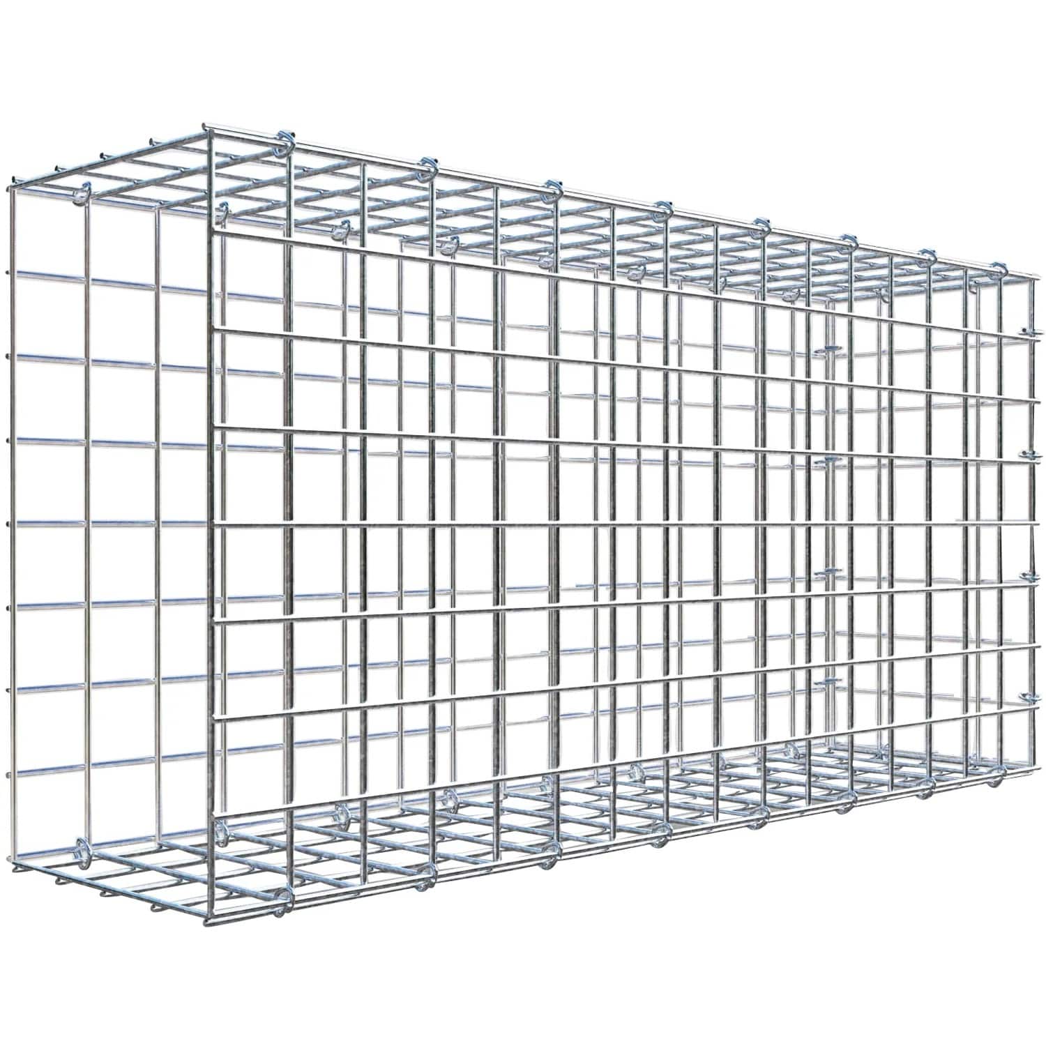 Gabiona C-Ring-Gabione-Anbaukorb Typ 2 40 x 80 x 20 cm Maschenw 5 x 5 cm