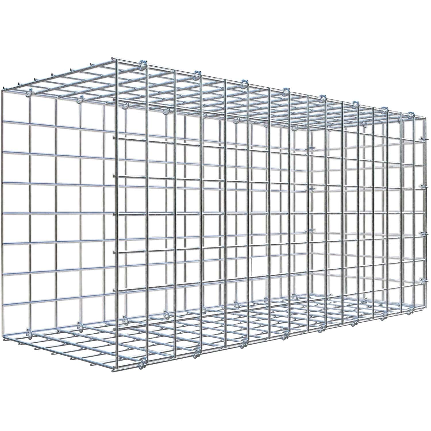 Gabiona C-Ring-Gabione-Anbaukorb Typ 2 40 x 80 x 30 cm Maschenw 5 x 5 cm