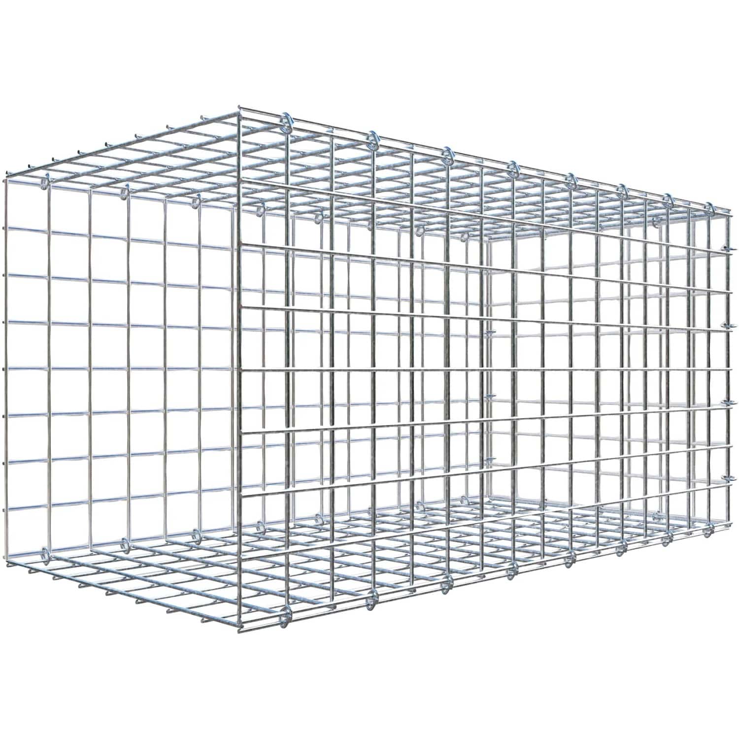 Gabiona C-Ring-Gabione-Anbaukorb Typ 2 40 x 80 x 40 cm Maschenw 5 x 5 cm