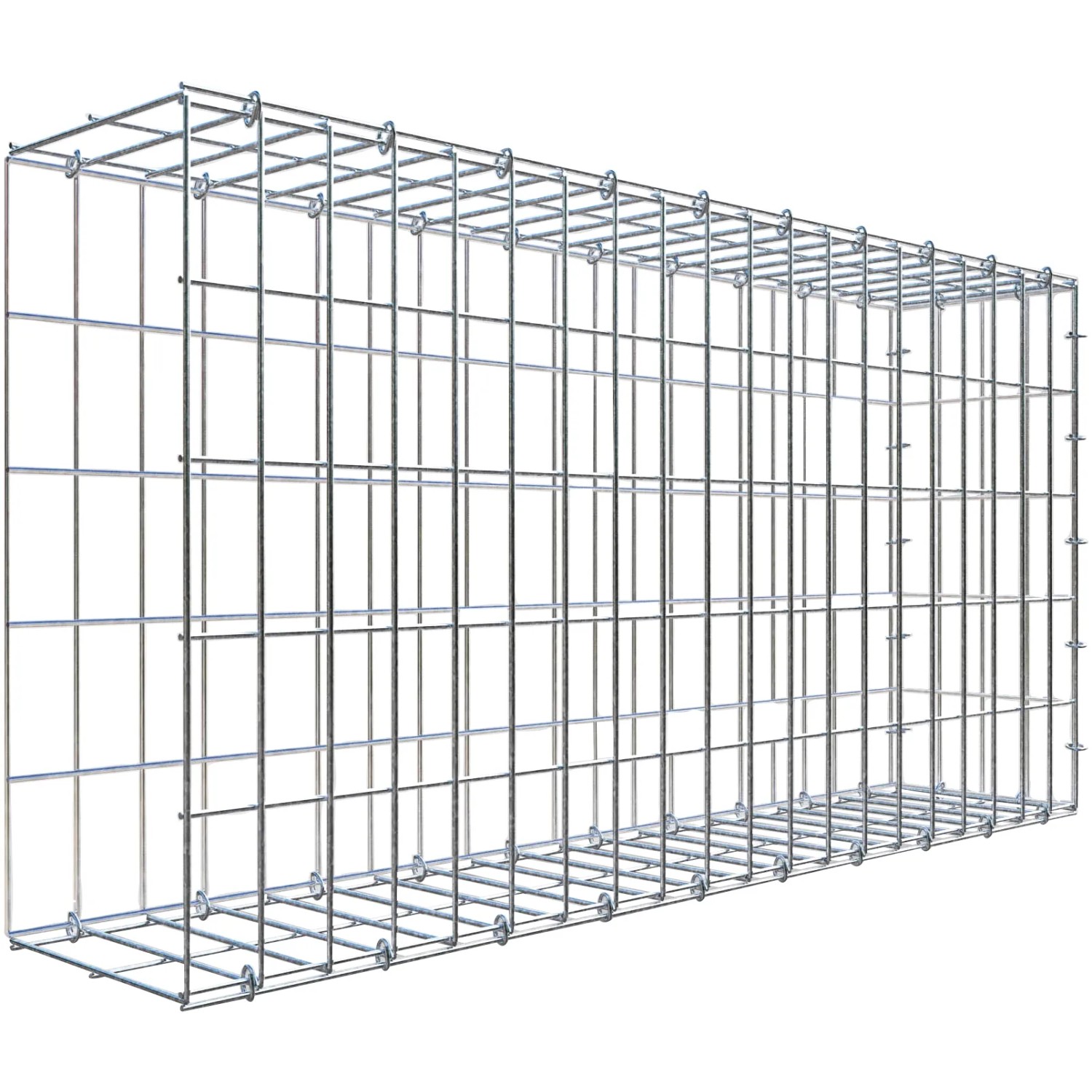 Gabiona C-Ring-Gabione-Anbaukorb Typ 2 50 x 100 x 20 cm Maschenw 5 x 10 cm