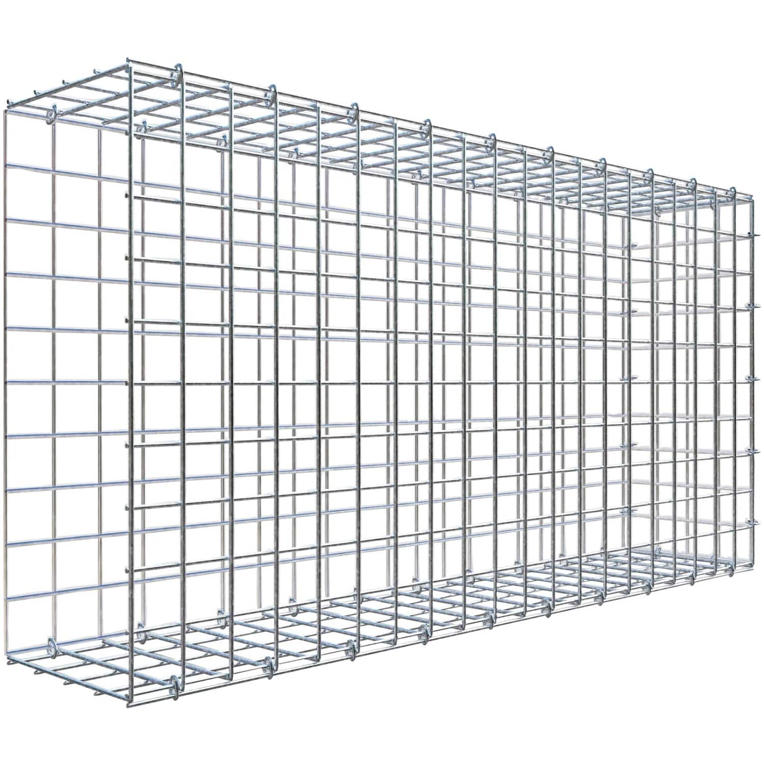 Gabiona C-Ring-Gabione-Anbaukorb Typ 2 50 x 100 x 20 cm Maschenw 5 x 5 cm