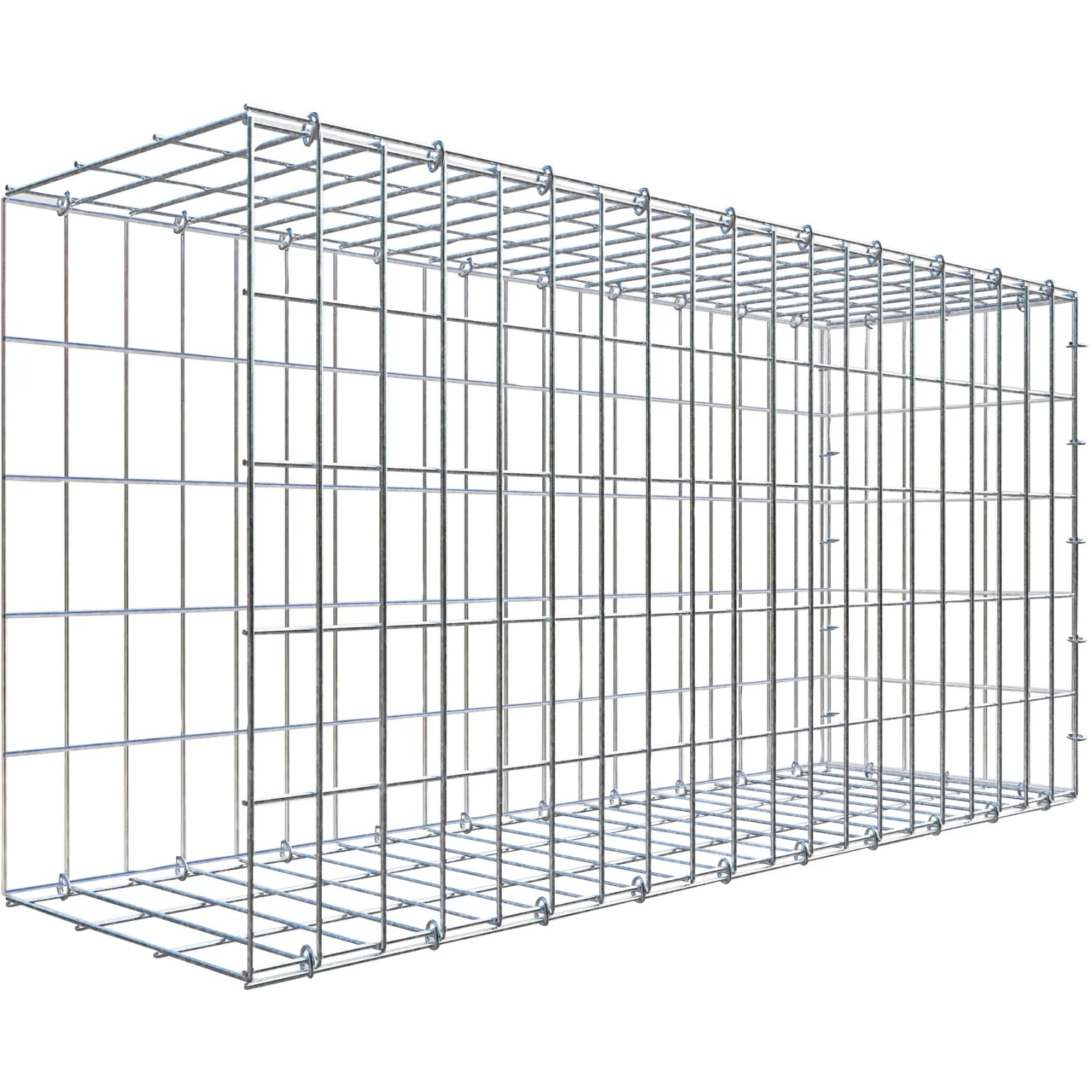 Gabiona C-Ring-Gabione-Anbaukorb Typ 2 50 x 100 x 30 cm Maschenw 5 x 10 cm