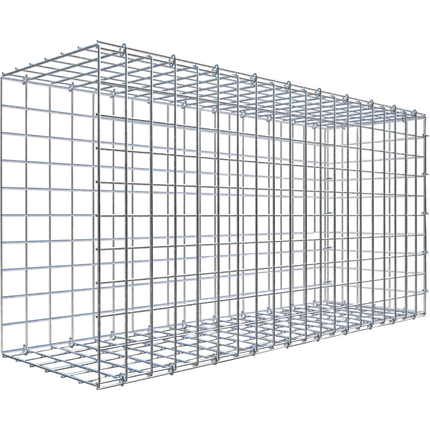 Gabiona C-Ring-Gabione-Anbaukorb Typ 2 50 x 100 x 30 cm Maschenw 5 x 5 cm