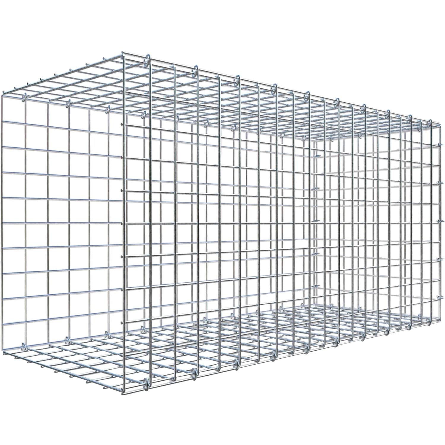 Gabiona C-Ring-Gabione-Anbaukorb Typ 2 50 x 100 x 40 cm Maschenw 5 x 5 cm