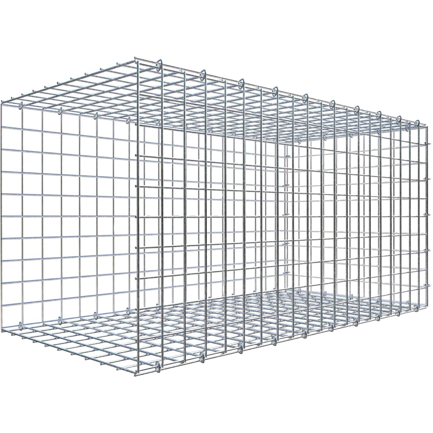Gabiona C-Ring-Gabione-Anbaukorb Typ 2 50 x 100 x 50 cm Maschenw 5 x 5 cm