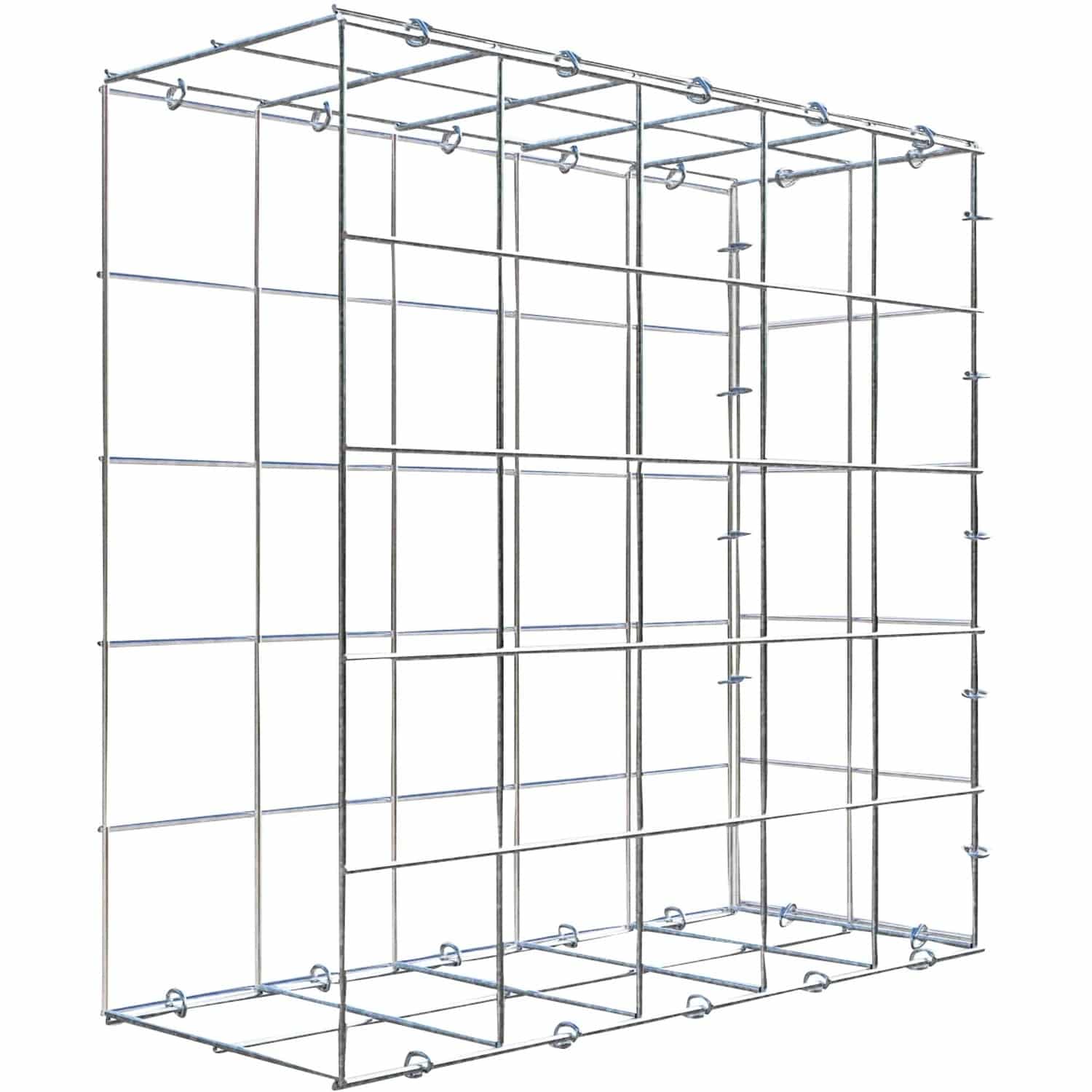 Gabiona C-Ring-Gabione-Anbaukorb Typ 2 50 x 50 x 20 cm Maschenw 10 x 10 cm