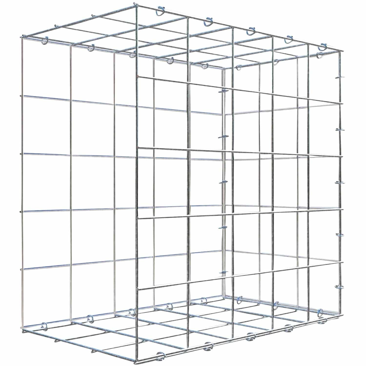 Gabiona C-Ring-Gabione-Anbaukorb Typ 2 50 x 50 x 30 cm Maschenw 10 x 10 cm