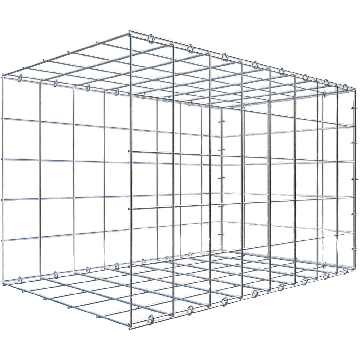 Gabiona C-Ring-Gabione-Anbaukorb Typ 2 50 x 80 x 50 cm Maschenw 10 x 10 cm