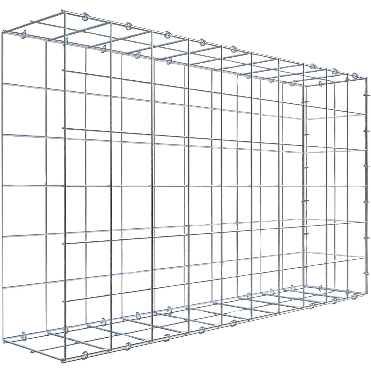 Gabiona C-Ring-Gabione-Anbaukorb Typ 2 60 x 100 x 20 cm Maschenw 10 x 10 cm