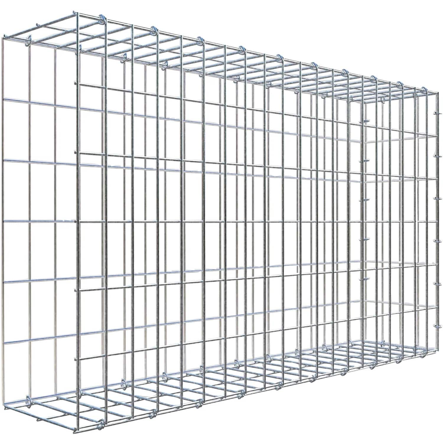 Gabiona C-Ring-Gabione-Anbaukorb Typ 2 60 x 100 x 20 cm Maschenw 5 x 10 cm