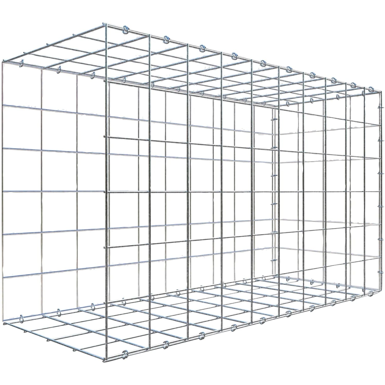 Gabiona C-Ring-Gabione-Anbaukorb Typ 2 60 x 100 x 40 cm Maschenw 10 x 10 cm