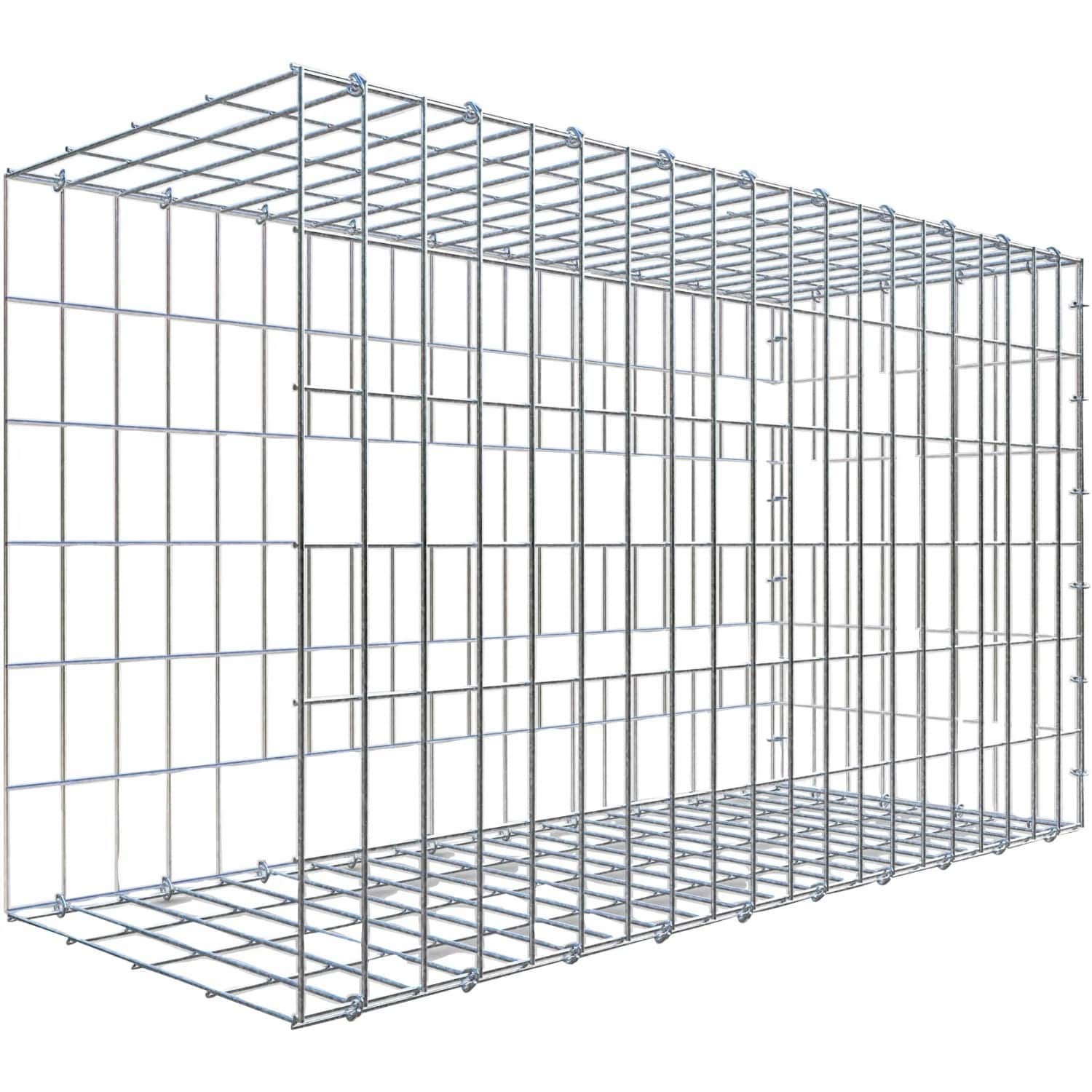 Gabiona C-Ring-Gabione-Anbaukorb Typ 2 60 x 100 x 40 cm Maschenw 5 x 10 cm