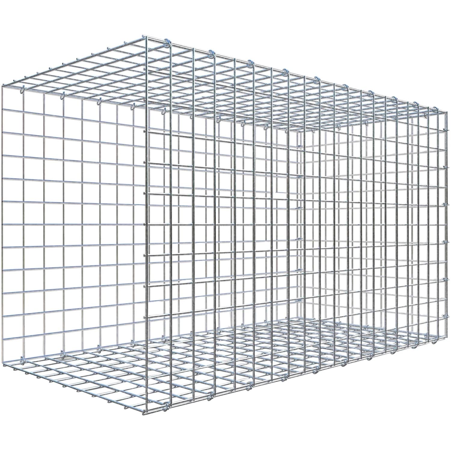 Gabiona C-Ring-Gabione-Anbaukorb Typ 2 60 x 100 x 50 cm Maschenw 5 x 5 cm
