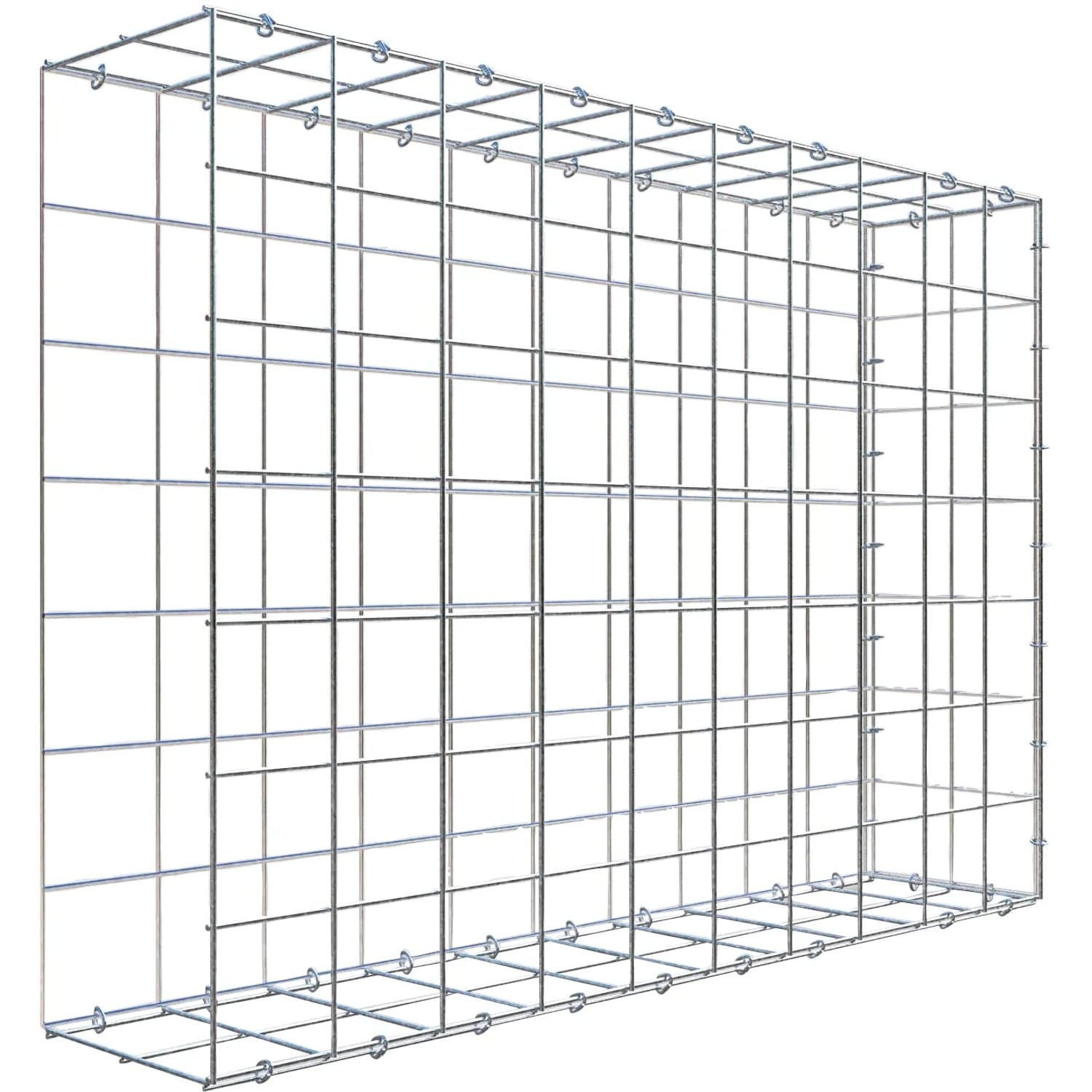 Gabiona C-Ring-Gabione-Anbaukorb Typ 2 70 x 100 x 20 cm Maschenw 10 x 10 cm