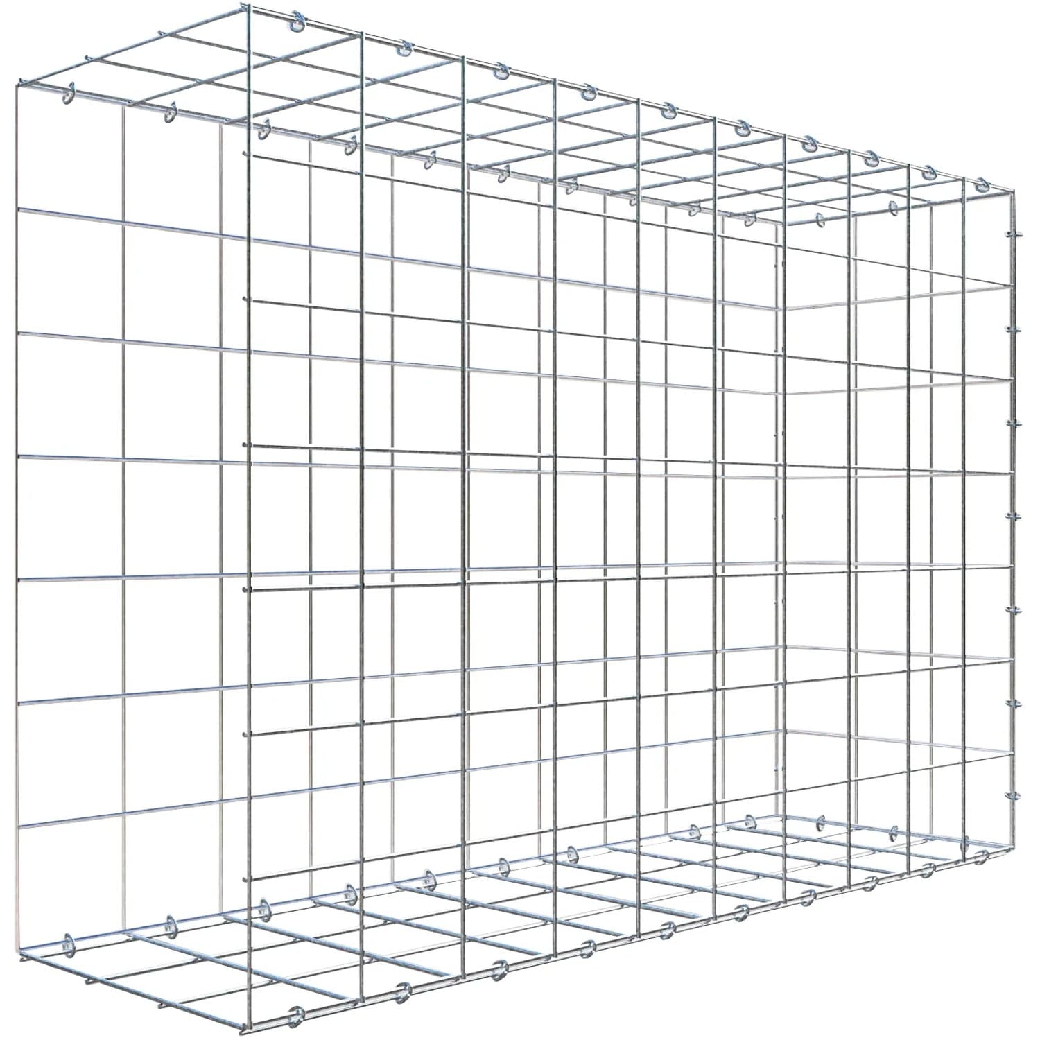 Gabiona C-Ring-Gabione-Anbaukorb Typ 2 70 x 100 x 30 cm Maschenw 10 x 10 cm