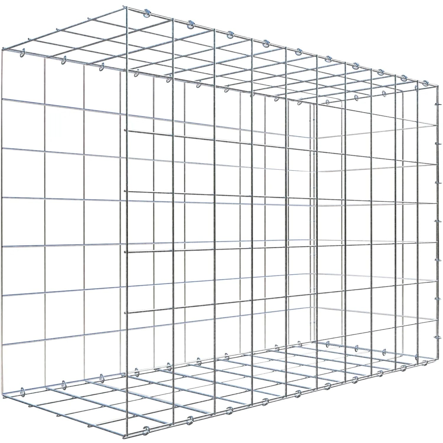Gabiona C-Ring-Gabione-Anbaukorb Typ 2 70 x 100 x 40 cm Maschenw 10 x 10 cm