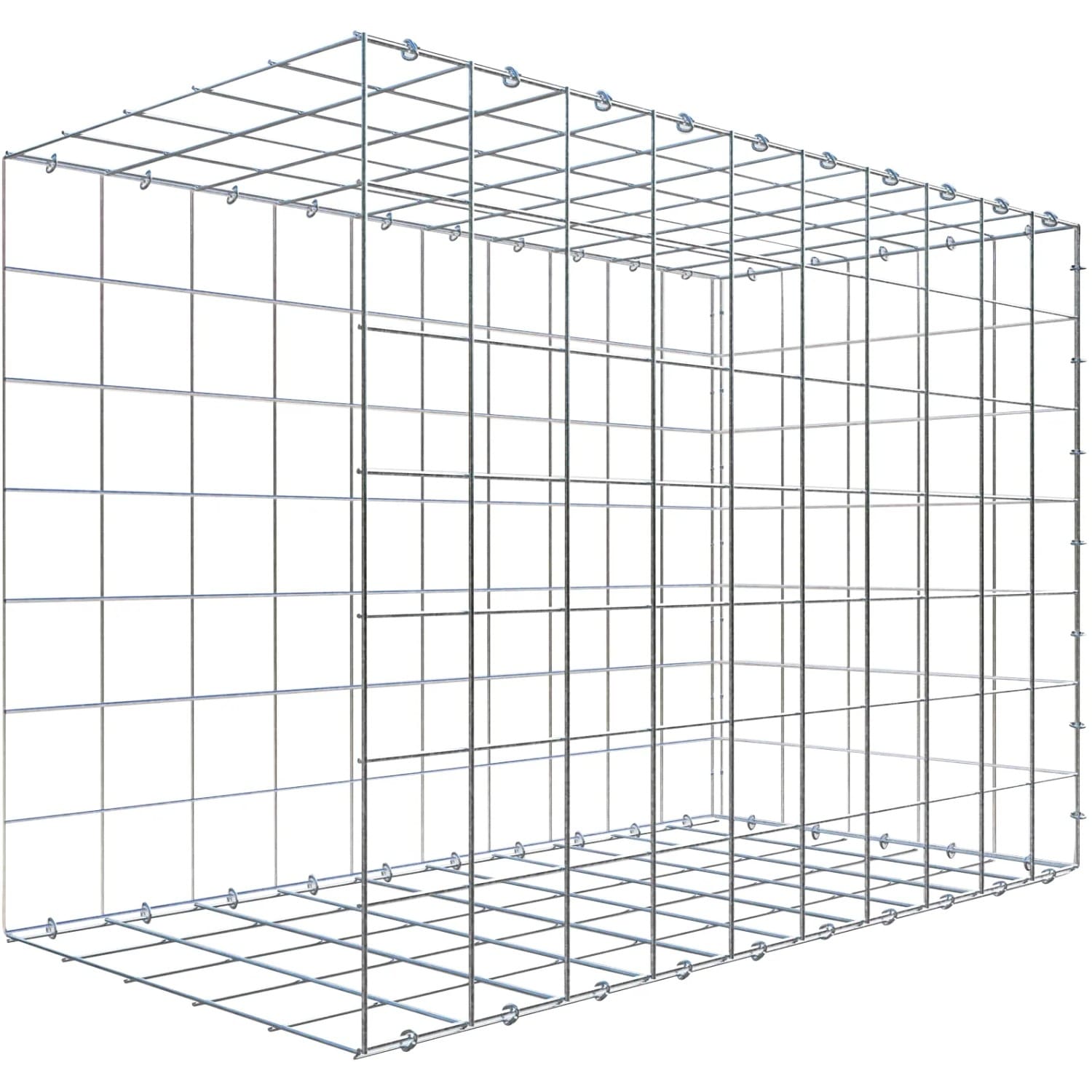 Gabiona C-Ring-Gabione-Anbaukorb Typ 2 70 x 100 x 50 cm Maschenw 10 x 10 cm