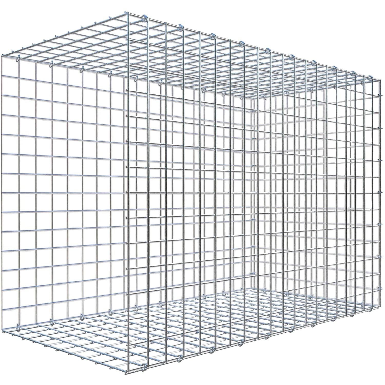 Gabiona C-Ring-Gabione-Anbaukorb Typ 2 70 x 100 x 50 cm Maschenw 5 x 5 cm