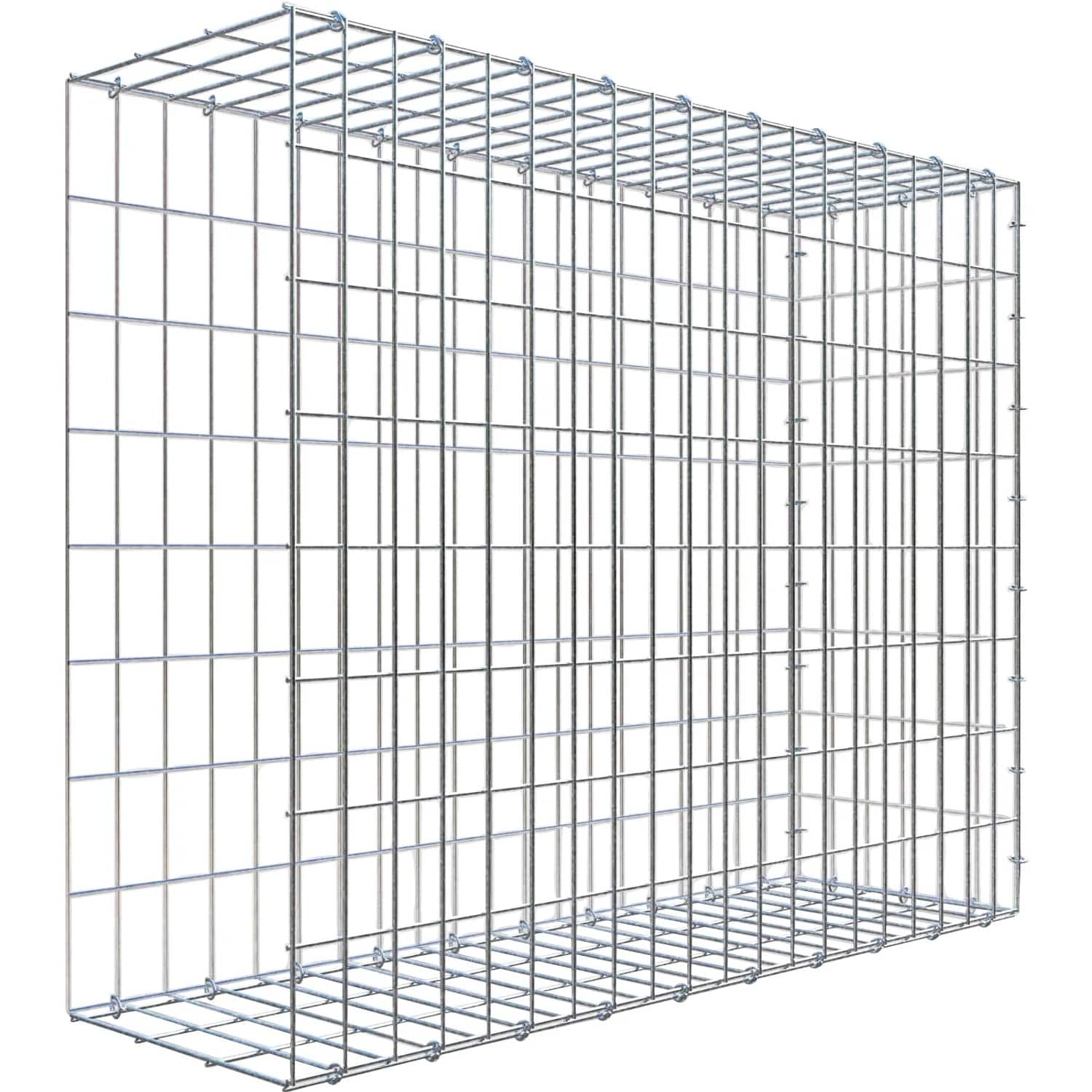 Gabiona C-Ring-Gabione-Anbaukorb Typ 2 80 x 100 x 30 cm Maschenw 5 x 10 cm