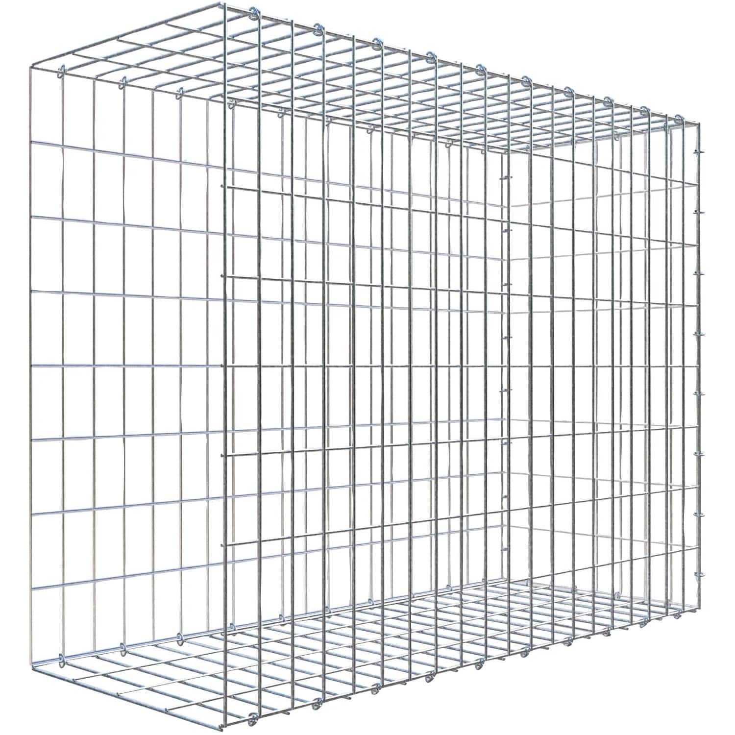 Gabiona C-Ring-Gabione-Anbaukorb Typ 2 80 x 100 x 40 cm Maschenw 5 x 10 cm