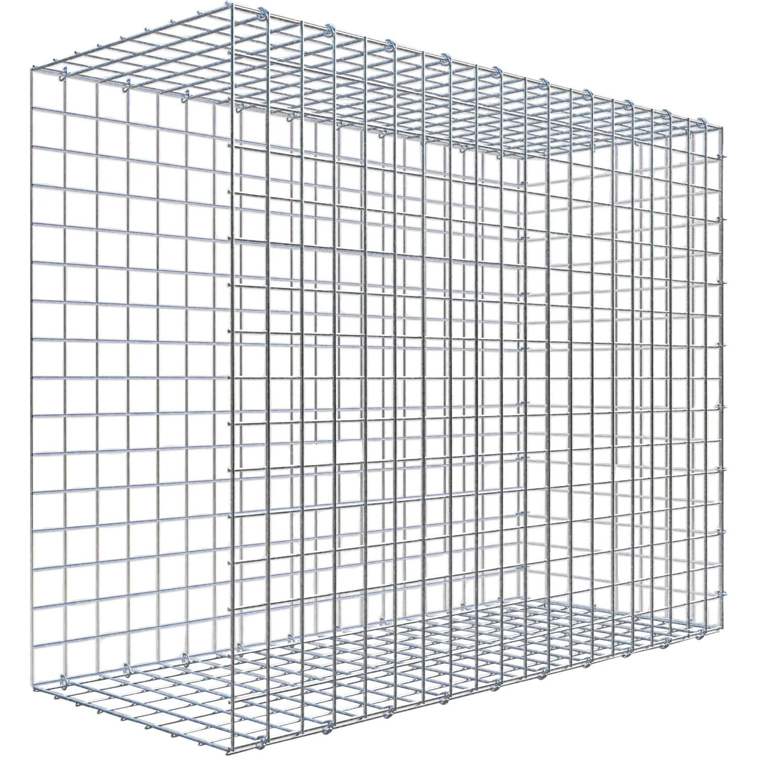 Gabiona C-Ring-Gabione-Anbaukorb Typ 2 80 x 100 x 40 cm Maschenw 5 x 5 cm