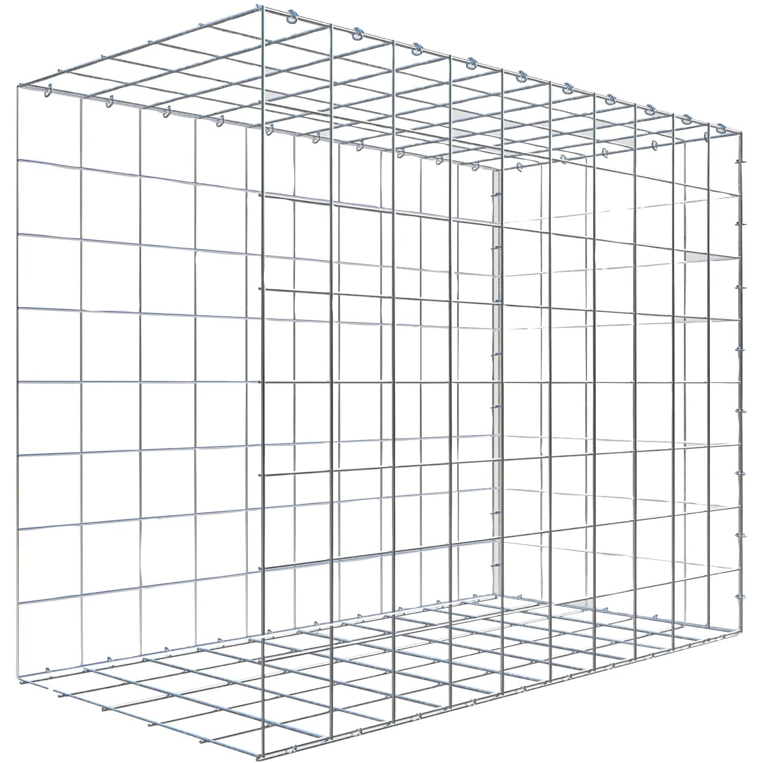 Gabiona C-Ring-Gabione-Anbaukorb Typ 2 80 x 100 x 50 cm Maschenw 10 x 10 cm