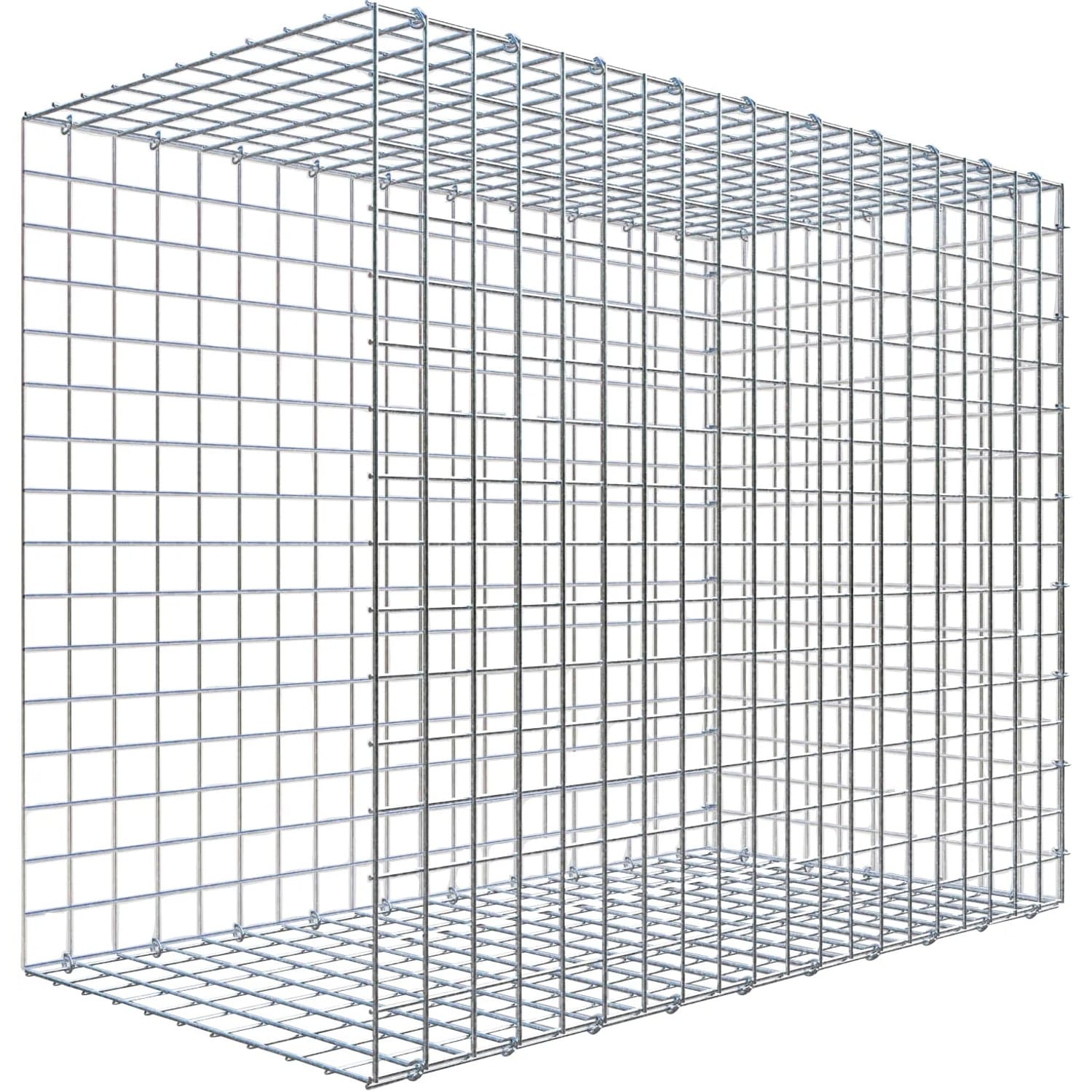 Gabiona C-Ring-Gabione-Anbaukorb Typ 2 80 x 100 x 50 cm Maschenw 5 x 5 cm