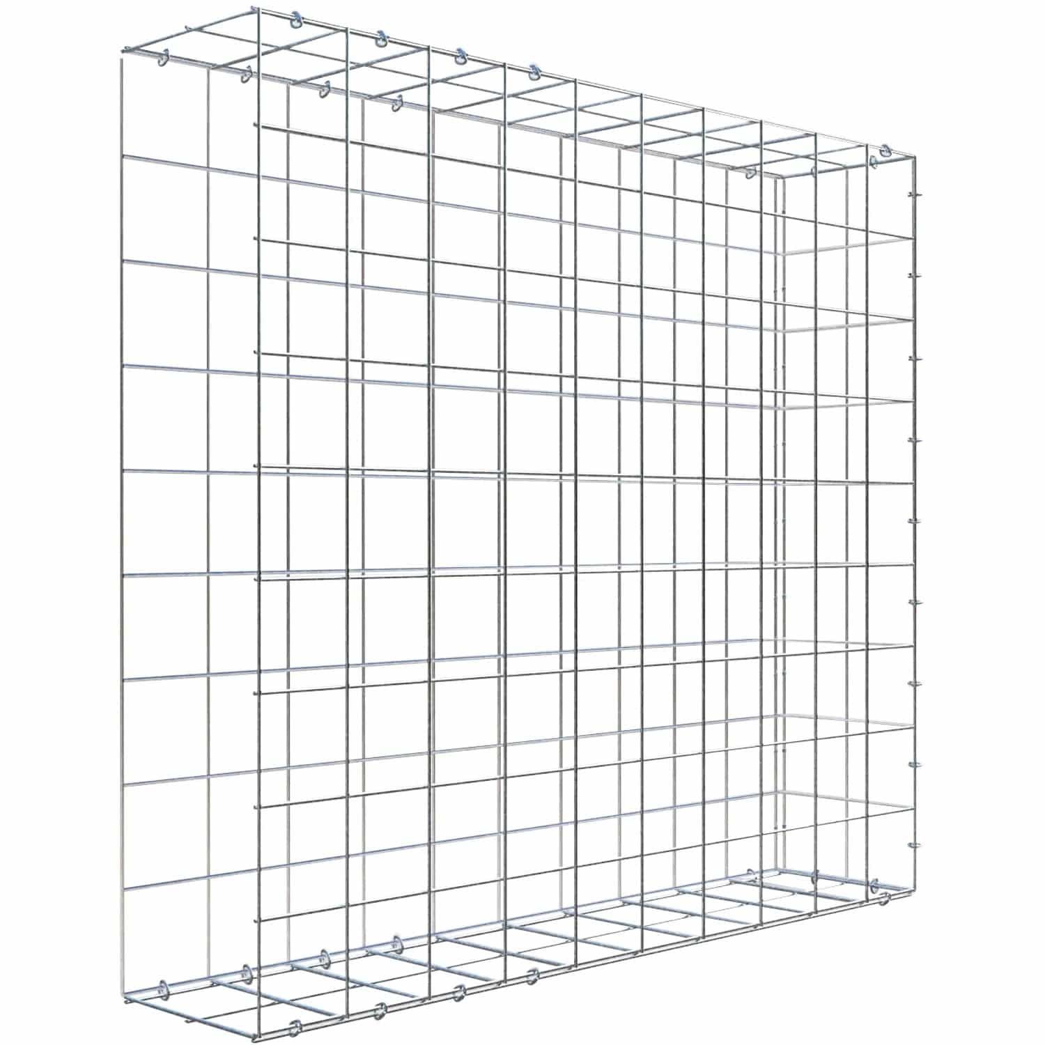 Gabiona C-Ring-Gabione-Anbaukorb Typ 2 90 x 100 x 20 cm Maschenw 10 x 10 cm