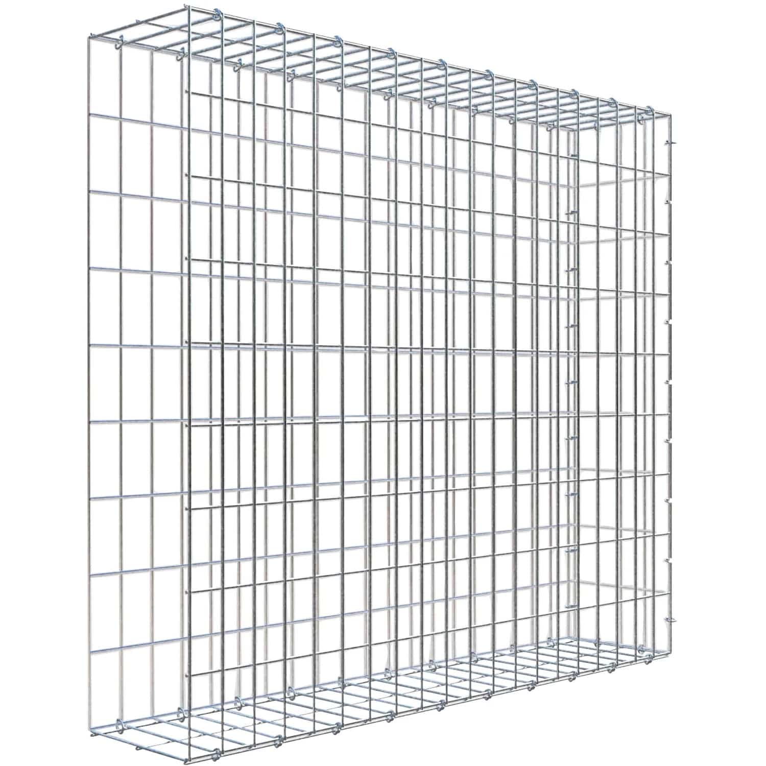 Gabiona C-Ring-Gabione-Anbaukorb Typ 2 90 x 100 x 20 cm Maschenw 5 x 10 cm