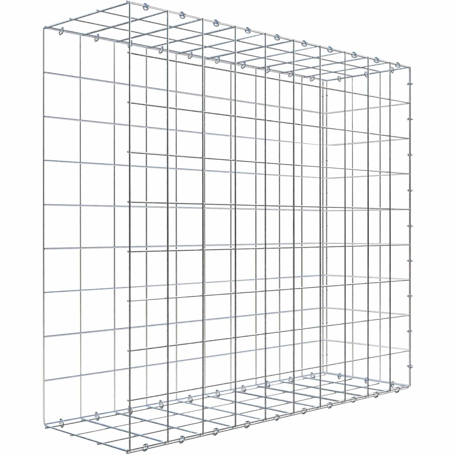 Gabiona C-Ring-Gabione-Anbaukorb Typ 2 90 x 100 x 30 cm Maschenw 10 x 10 cm