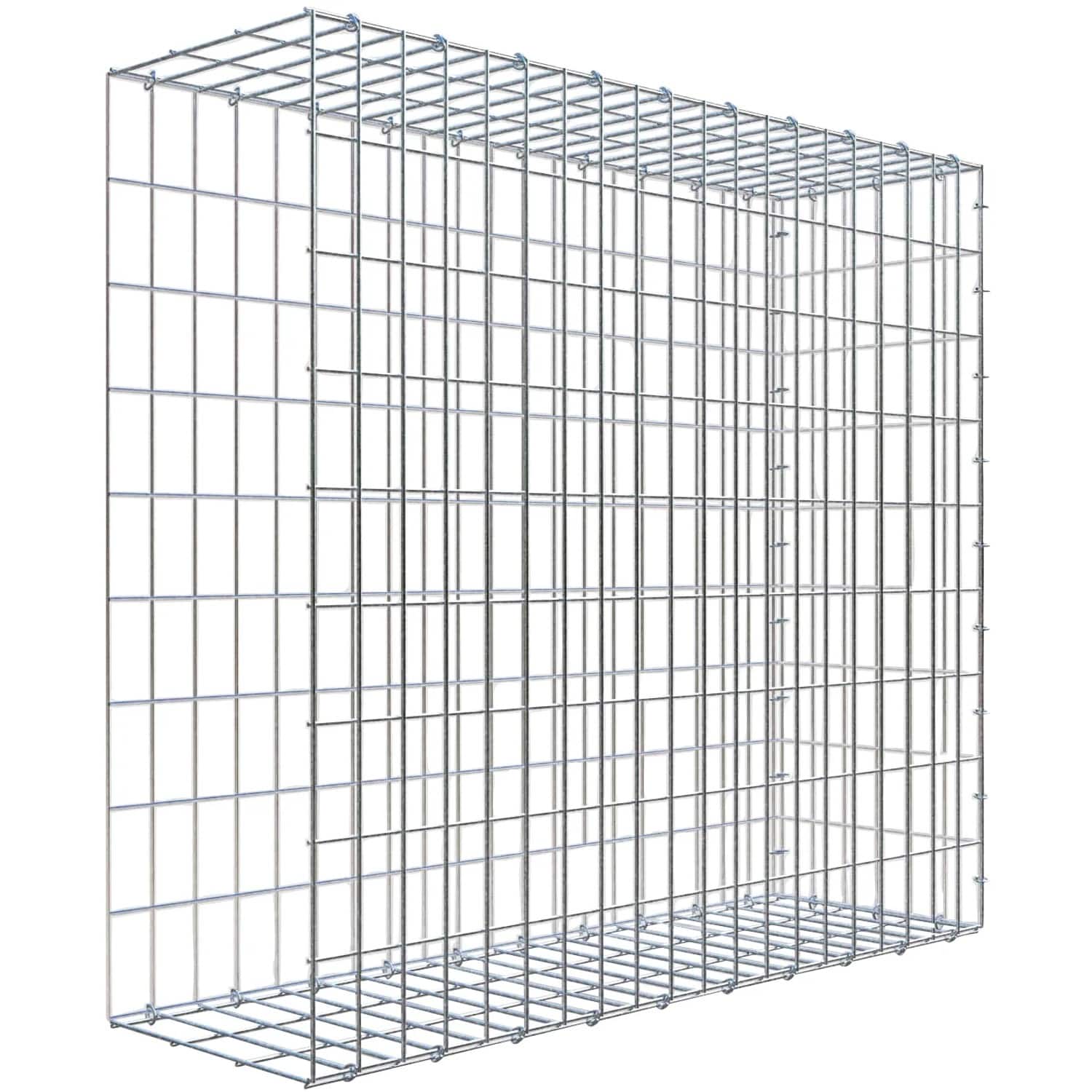 Gabiona C-Ring-Gabione-Anbaukorb Typ 2 90 x 100 x 30 cm Maschenw 5 x 10 cm