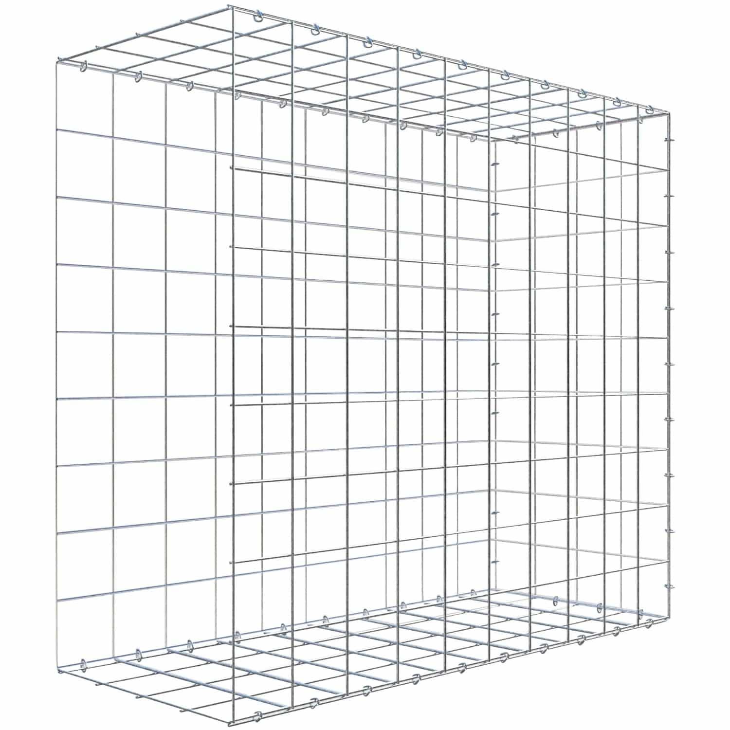 Gabiona C-Ring-Gabione-Anbaukorb Typ 2 90 x 100 x 40 cm Maschenw 10 x 10 cm
