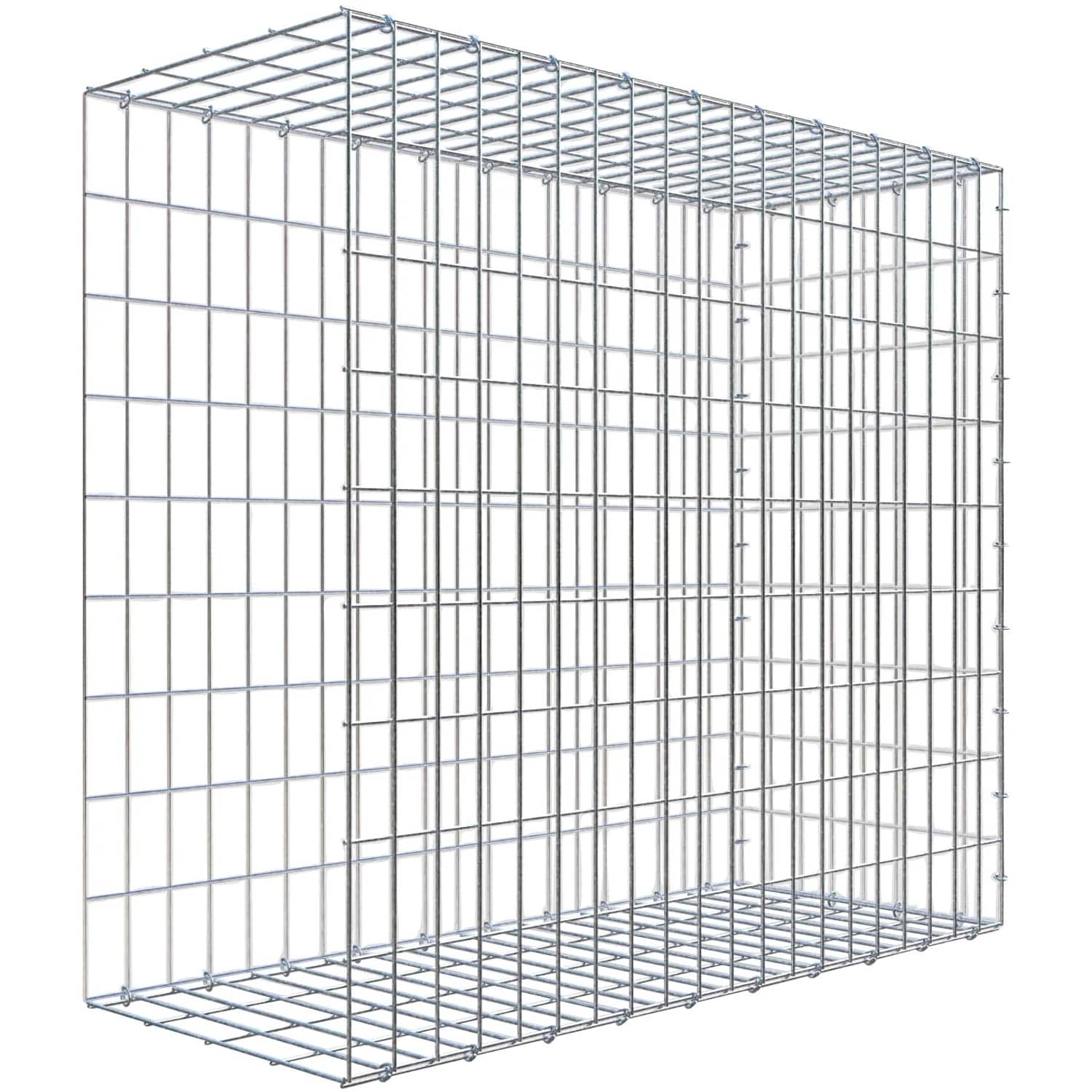 Gabiona C-Ring-Gabione-Anbaukorb Typ 2 90 x 100 x 40 cm Maschenw 5 x 10 cm