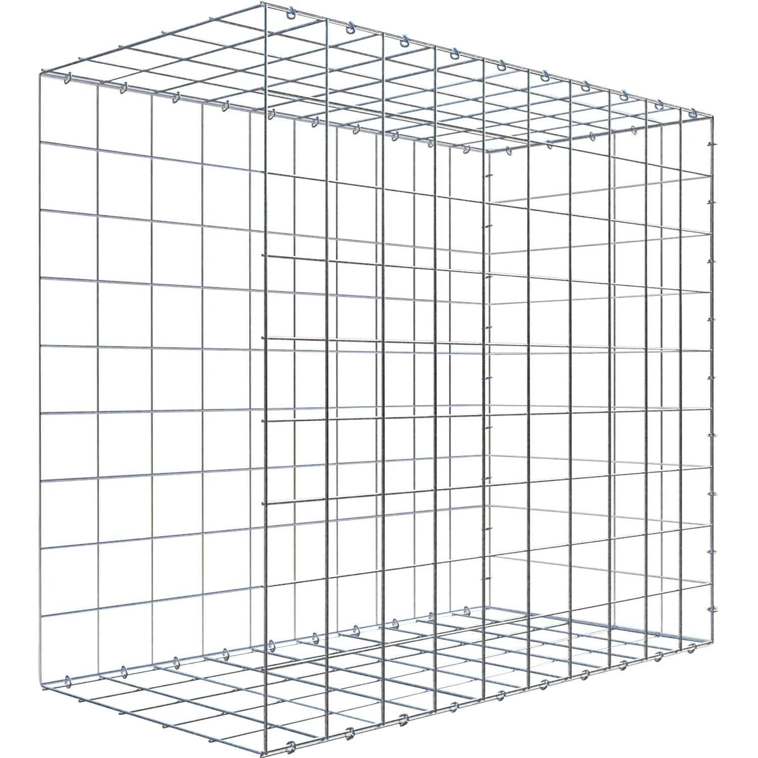 Gabiona C-Ring-Gabione-Anbaukorb Typ 2 90 x 100 x 50 cm Maschenw 10 x 10 cm