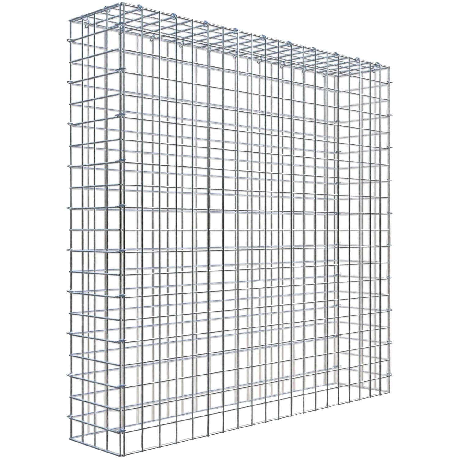 Gabiona C-Ring-Gabione-Anbaukorb Typ 3 100 x 100 x 20 cm Maschenw 5 x 5 cm