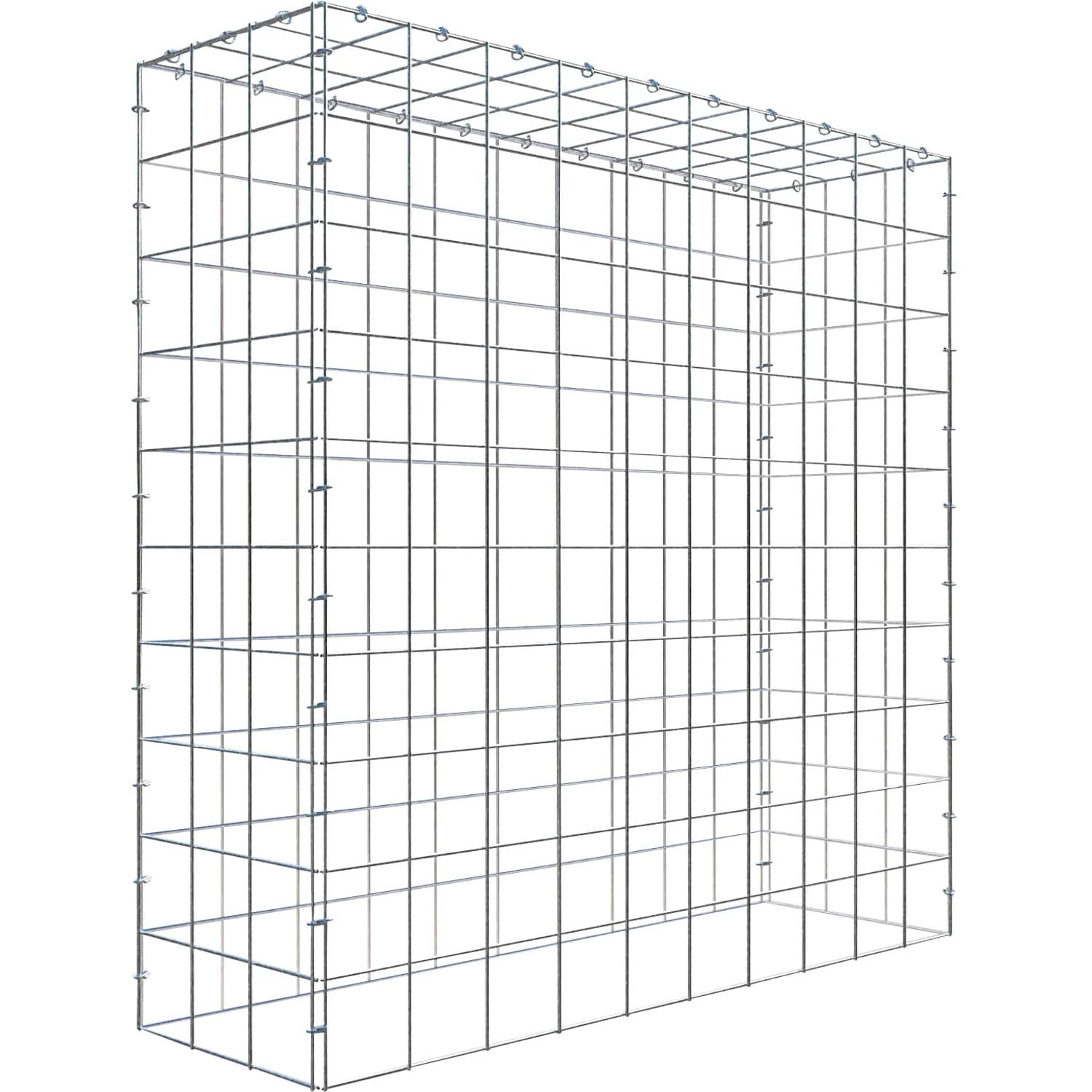 Gabiona C-Ring-Gabione-Anbaukorb Typ 3 100 x 100 x 30 cm Maschenw 10 x 10 cm